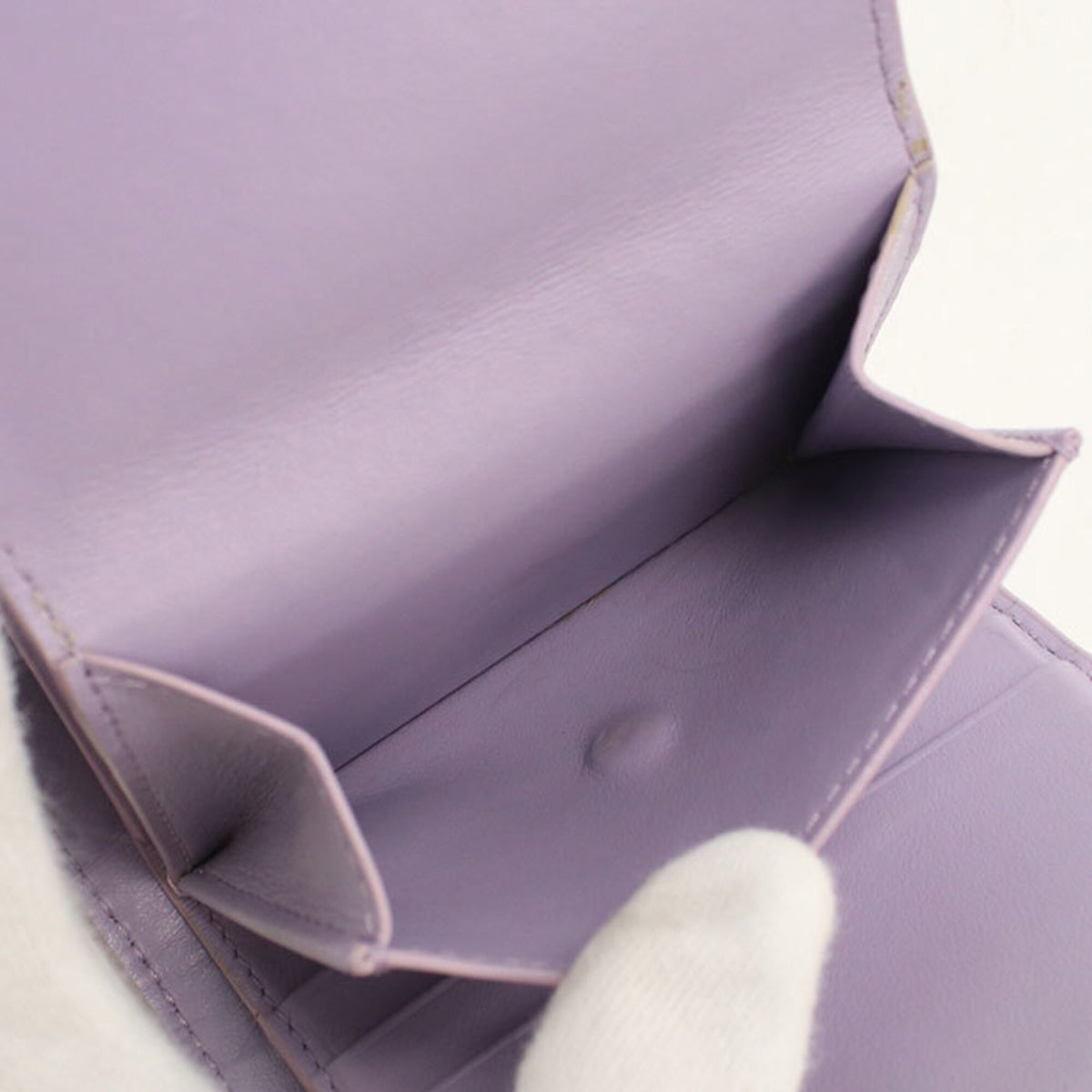 Celine Purple Leather Wallet (Bi-Fold) (Pre-Owned)