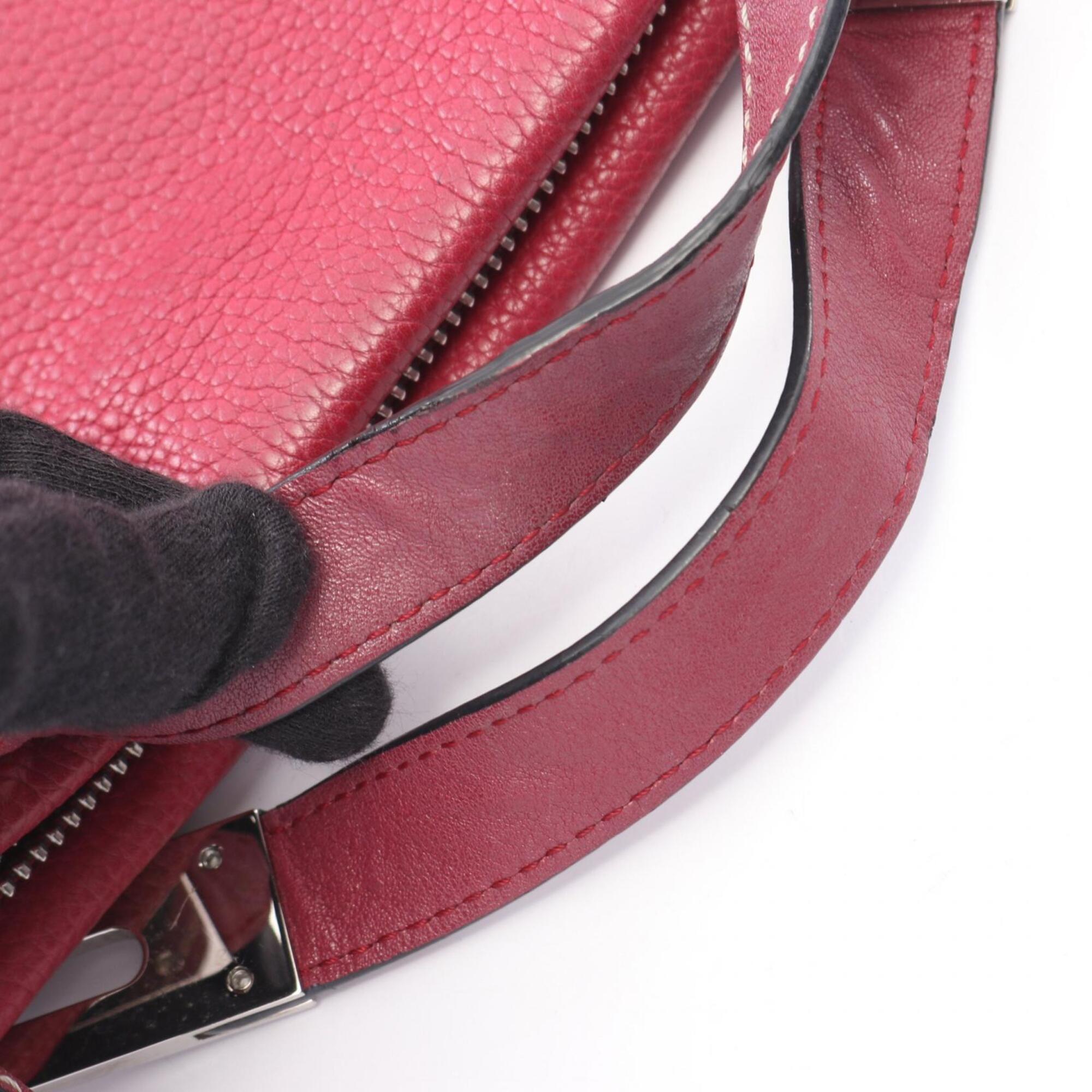 Loewe Bordeaux Leather Handbag (Pre-Owned)