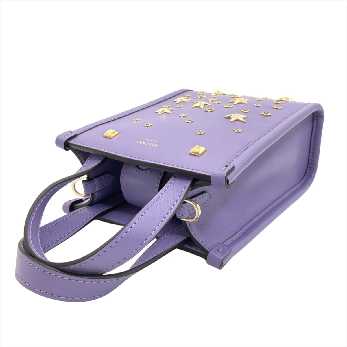 Jimmy Choo Purple Leather Shoulder Bag Tote Bag (Pre-Owned)