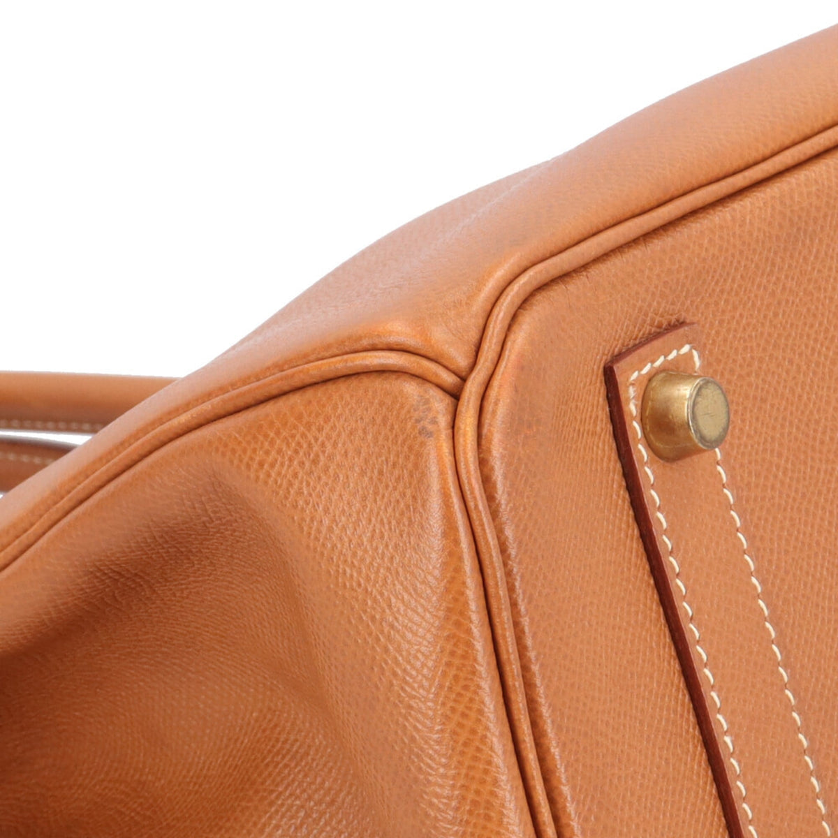 Hermes Brown Gold Togo Leather Handbag (Pre-Owned)