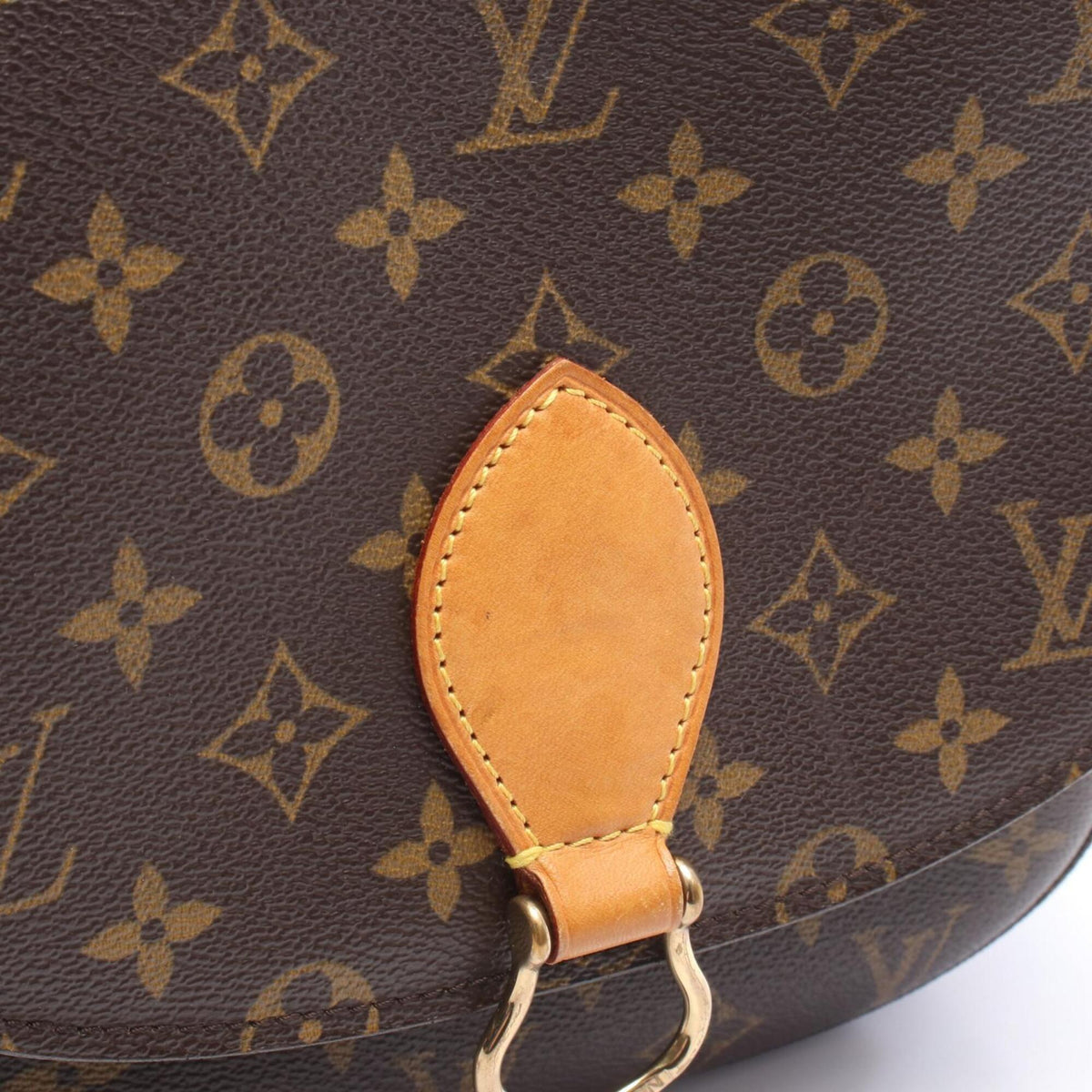 Louis Vuitton Brown Monogram Coated Canvas Leather Handbag Shoulder Bag (Pre-Owned)