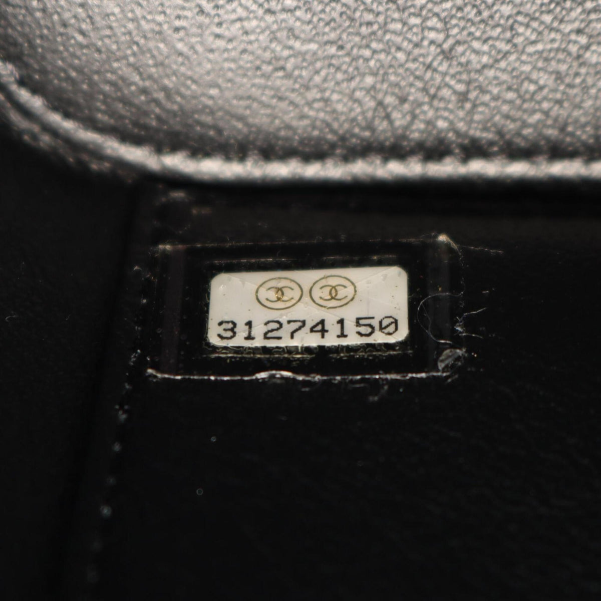 Chanel Black Grained Calfskin Handbag Shoulder Bag Vanity Bag (Pre-Owned)