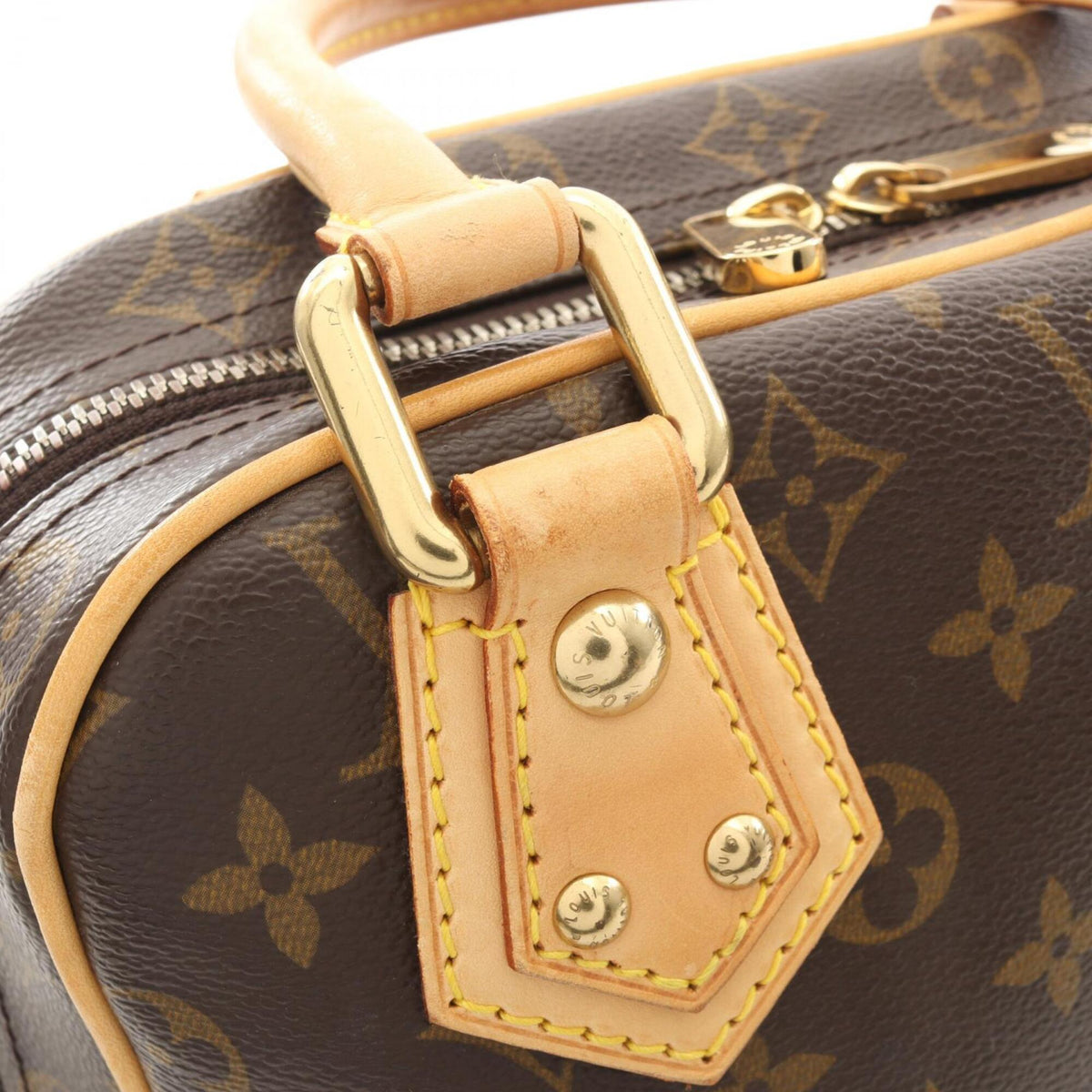 Louis Vuitton Brown Pvc Leather Handbag (Pre-Owned)