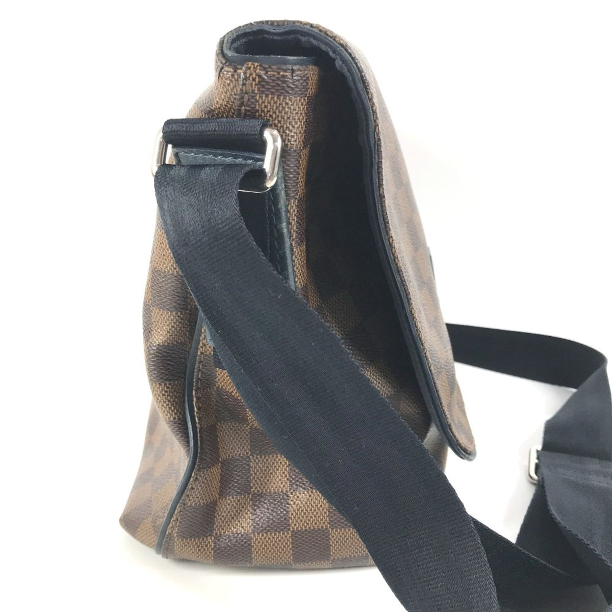 Louis Vuitton Brown Navy Damier Canvas Messenger Bag Shoulder Bag (Pre-Owned)