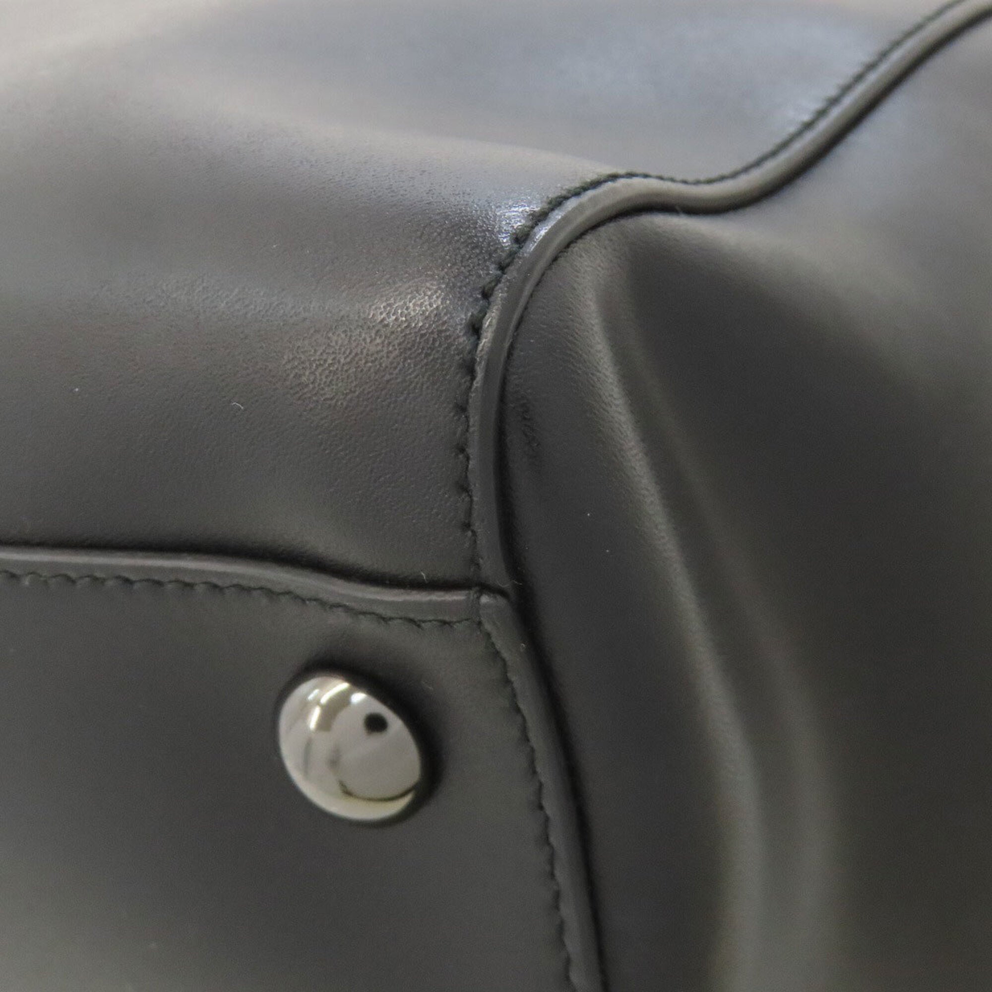 Salvatore Ferragamo Black Leather Tote Bag (Pre-Owned)