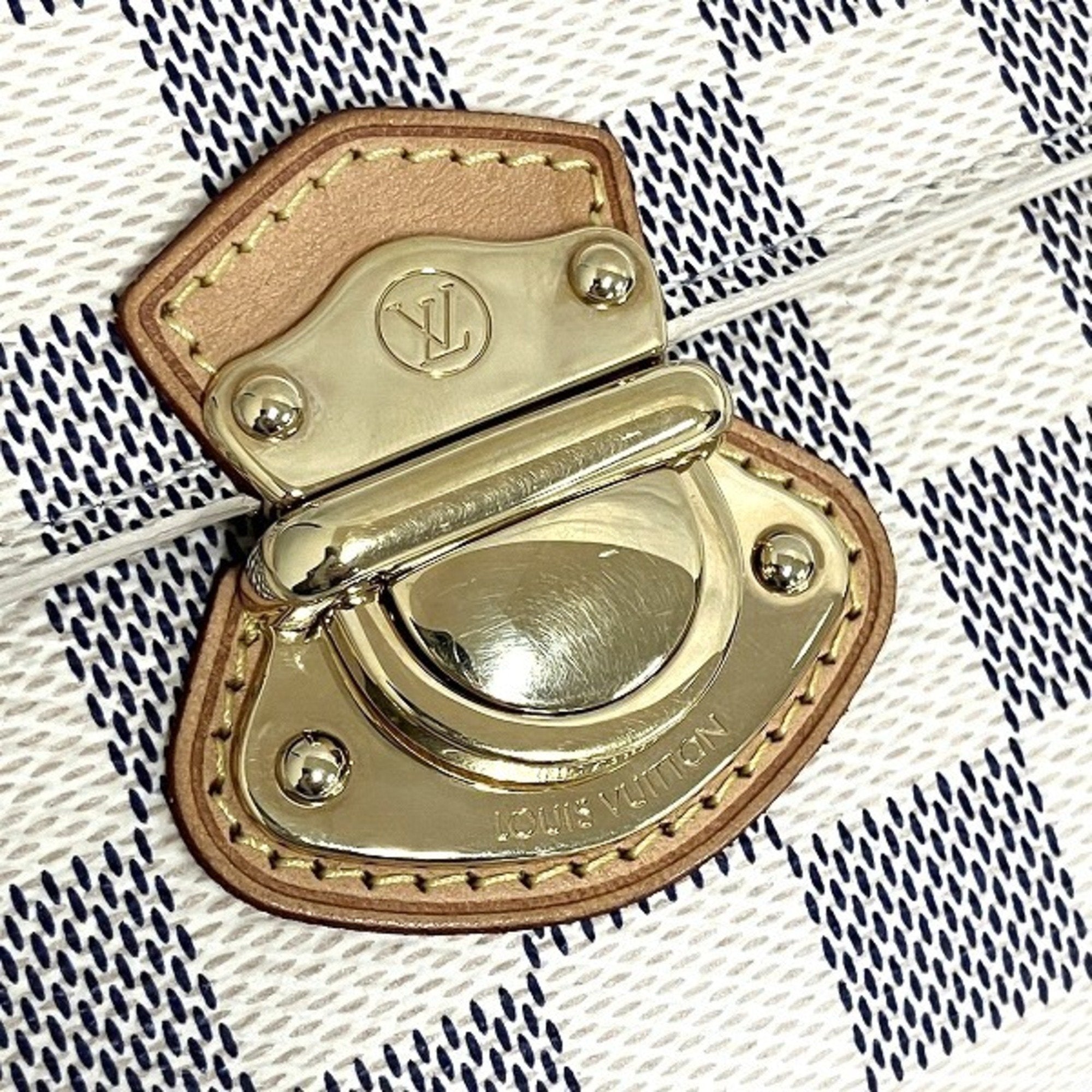 Louis Vuitton White Damier Azur Coin Purse/Coin Case (Pre-Owned)