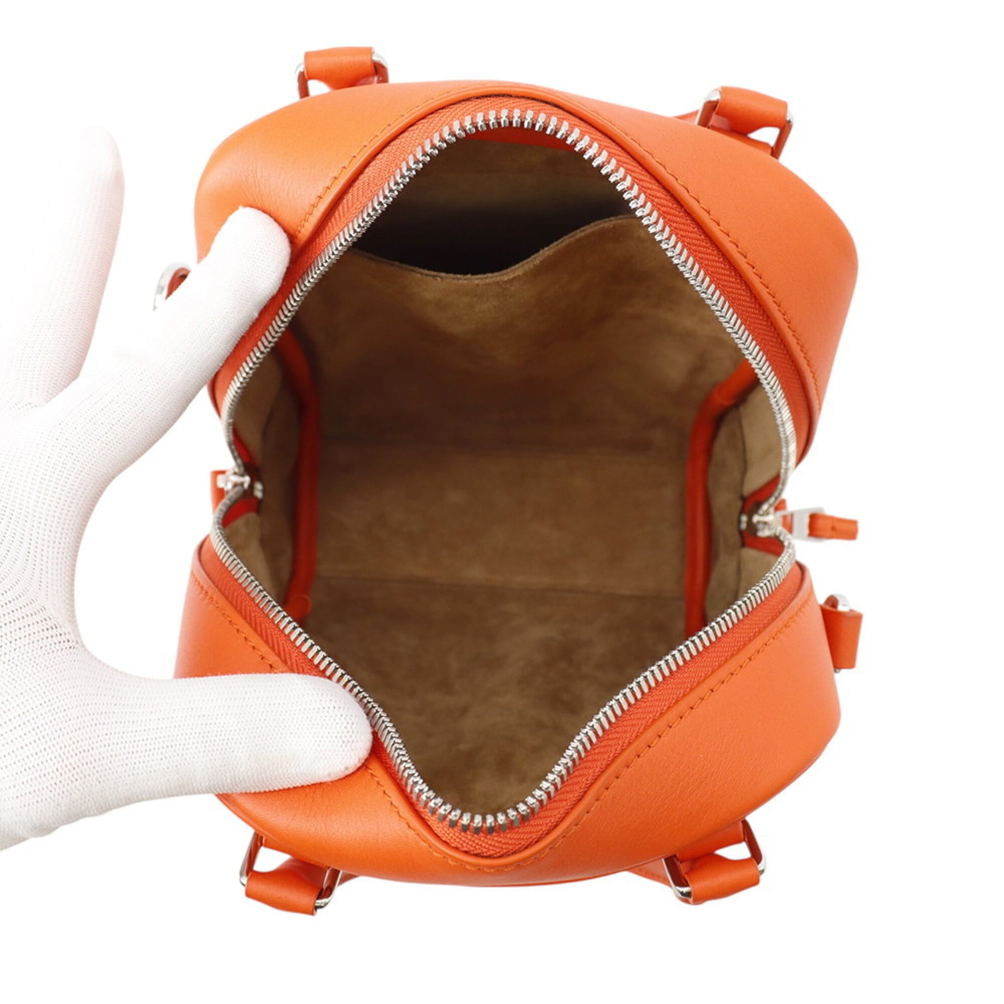 Loewe Amazona Orange Leather Handbag (Pre-Owned)