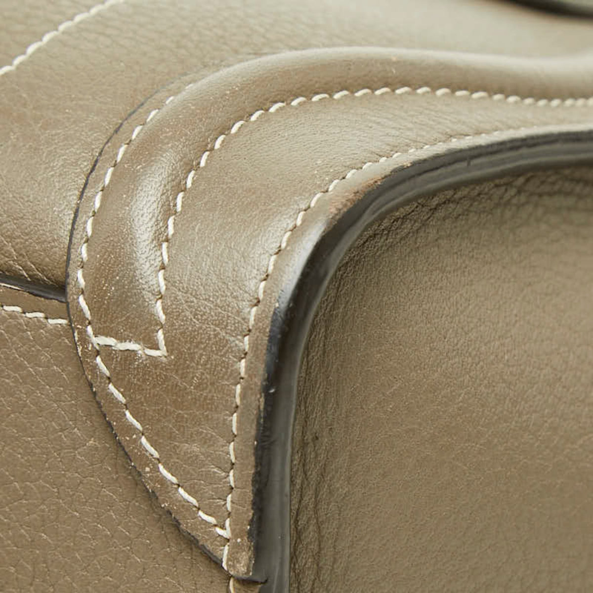 Celine Grayish Leather Handbag Shoulder Bag (Pre-Owned)