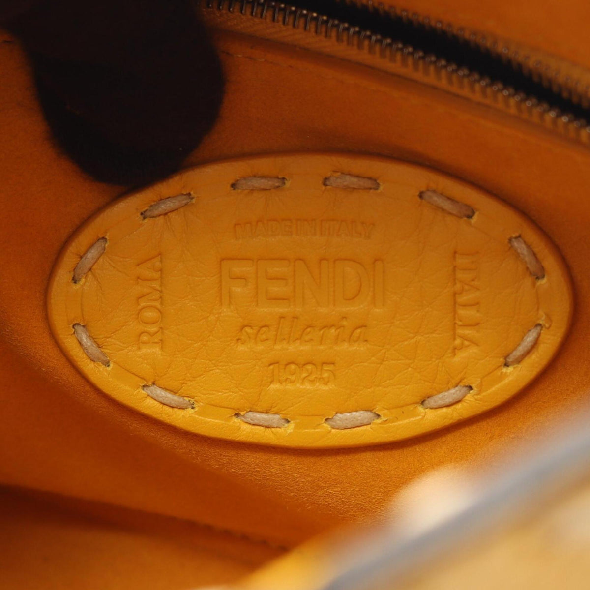 Fendi Selleria Yellow Leather Handbag (Pre-Owned)