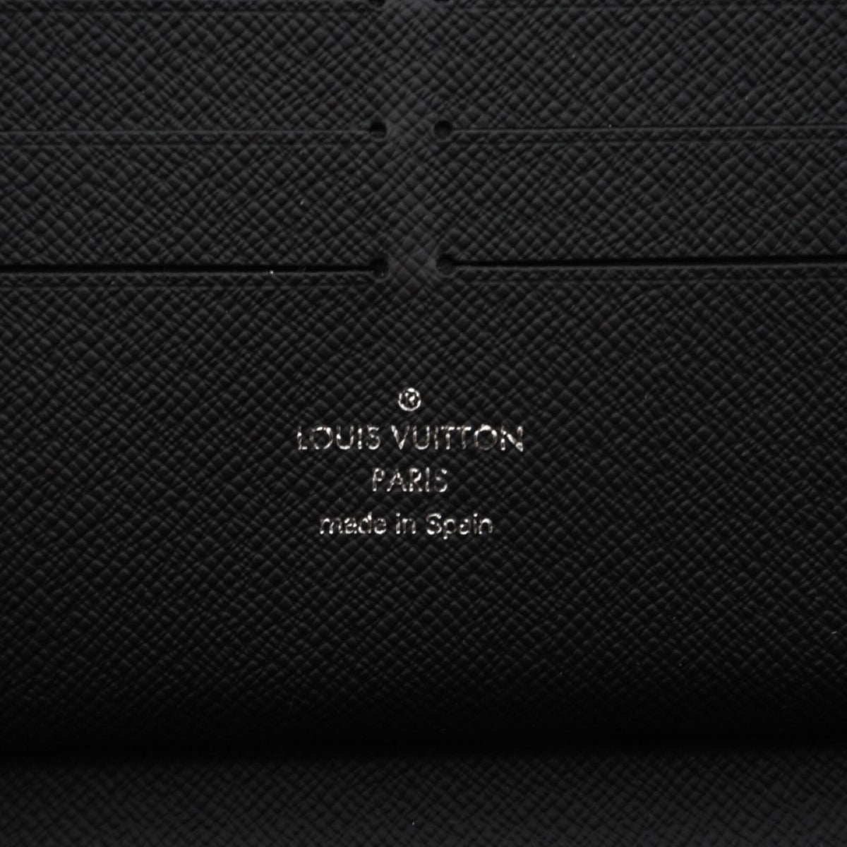 Louis Vuitton Black Gray Coated Canvas Long Wallet (Bi-Fold) (Pre-Owned)