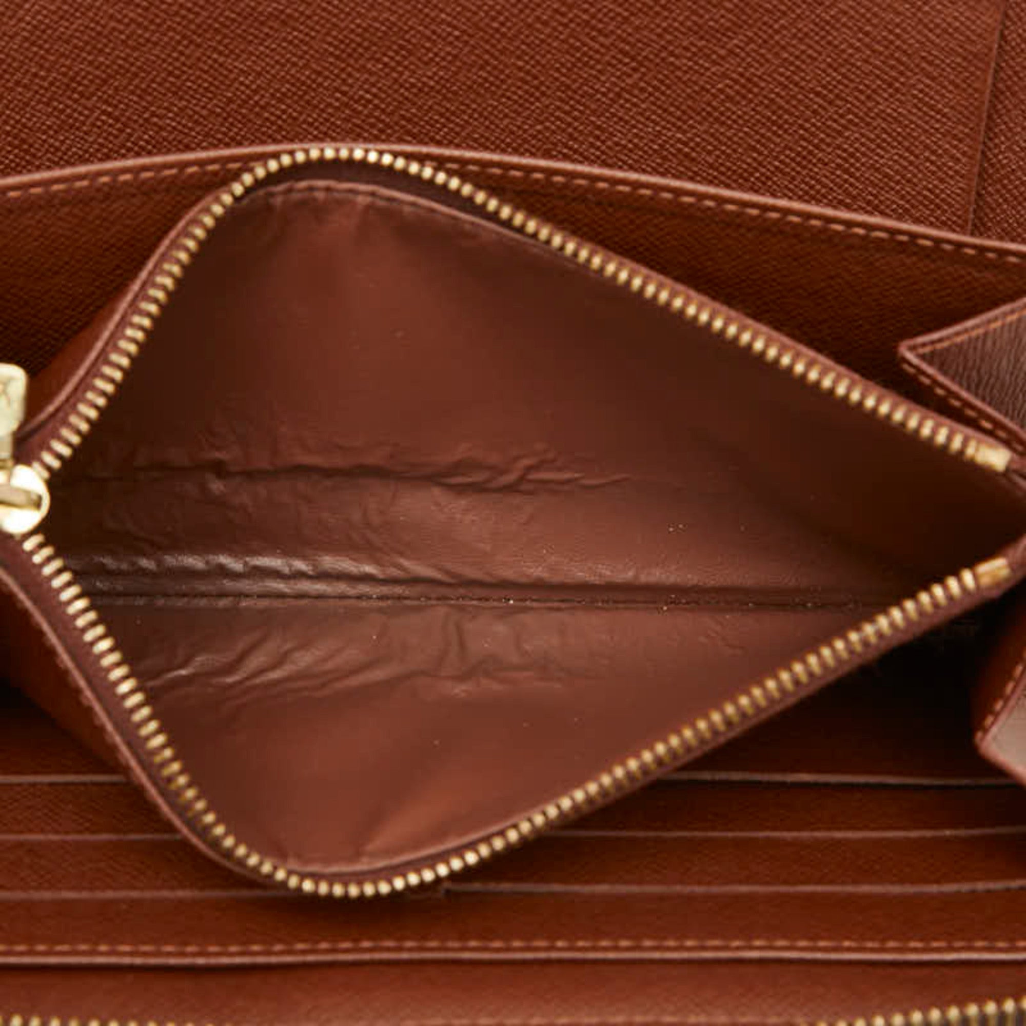 Louis Vuitton Brown Pvc Leather Long Wallet (Bi-Fold) (Pre-Owned)