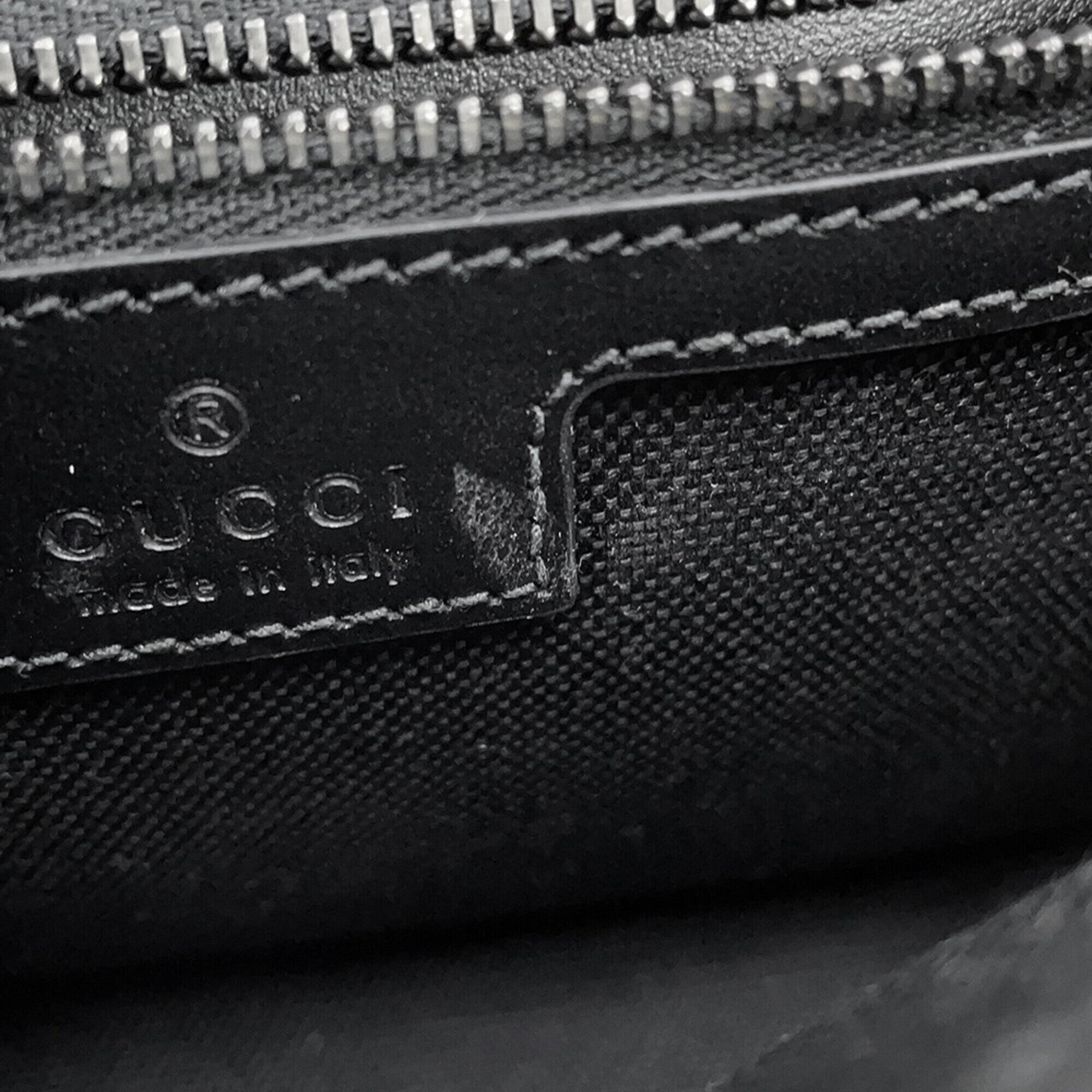 Gucci Black Leather Handbag Shoulder Bag (Pre-Owned)