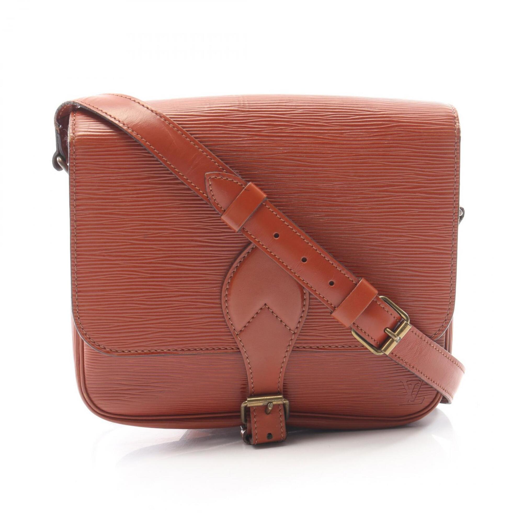Louis Vuitton Brown Leather Handbag Shoulder Bag (Pre-Owned)