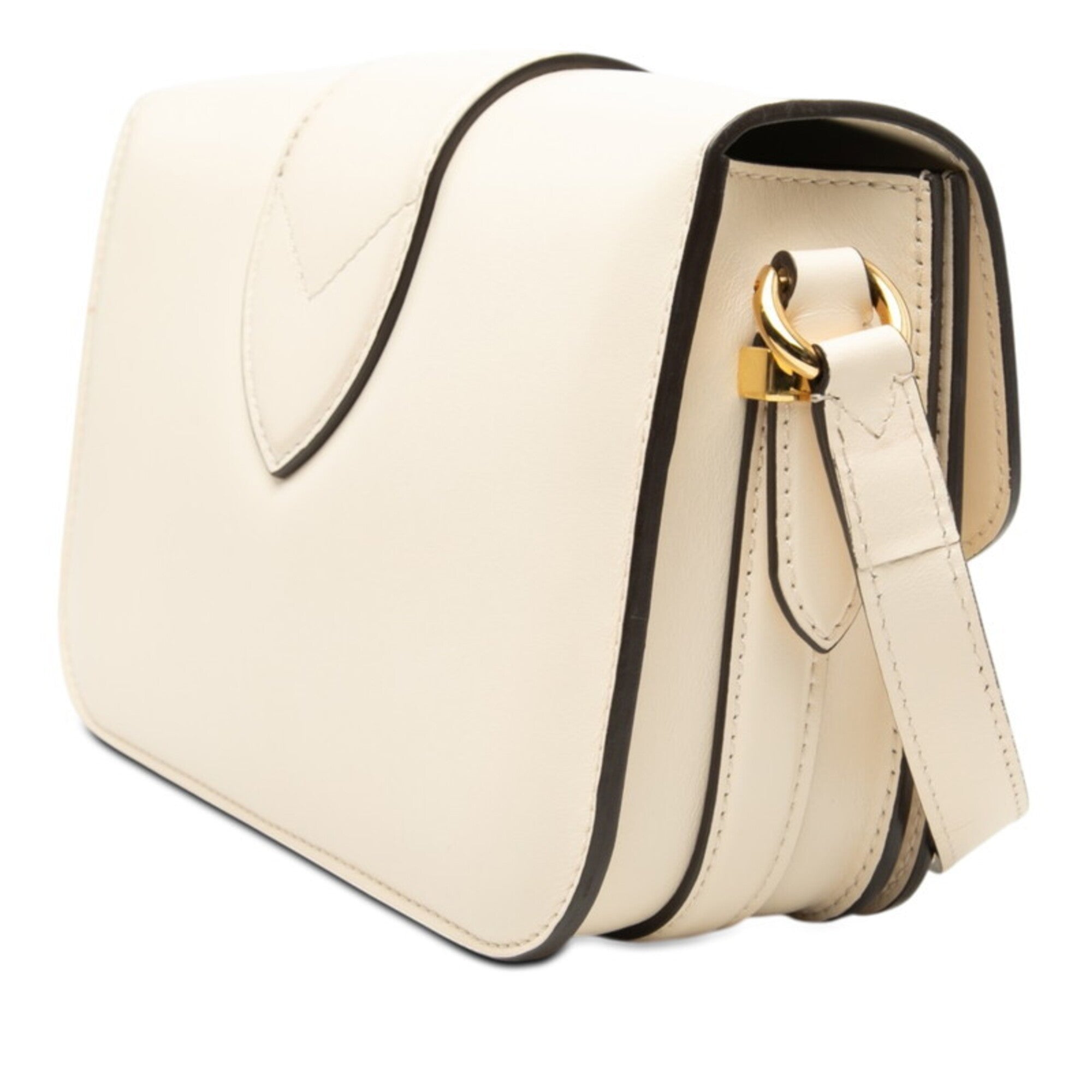 Louis Vuitton White Leather Shoulder Bag (Pre-Owned)