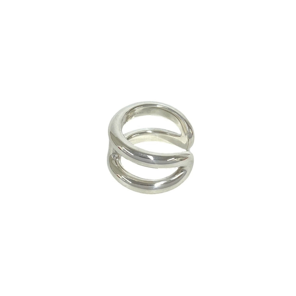 Hermes Silver Silver 925 Band Ring (Pre-Owned)
