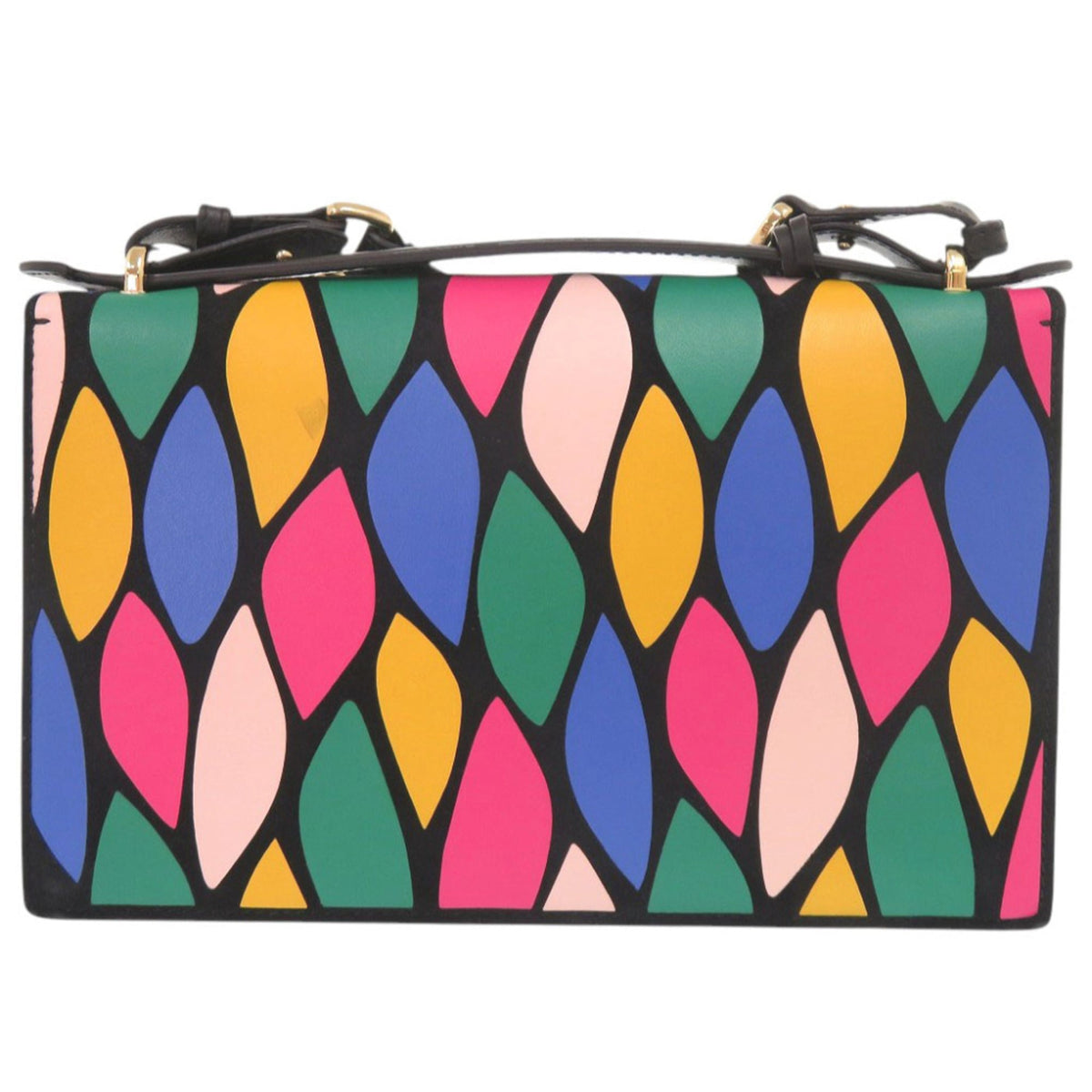 Salvatore Ferragamo Multi-Color Leather Suede Handbag Shoulder Bag (Pre-Owned)