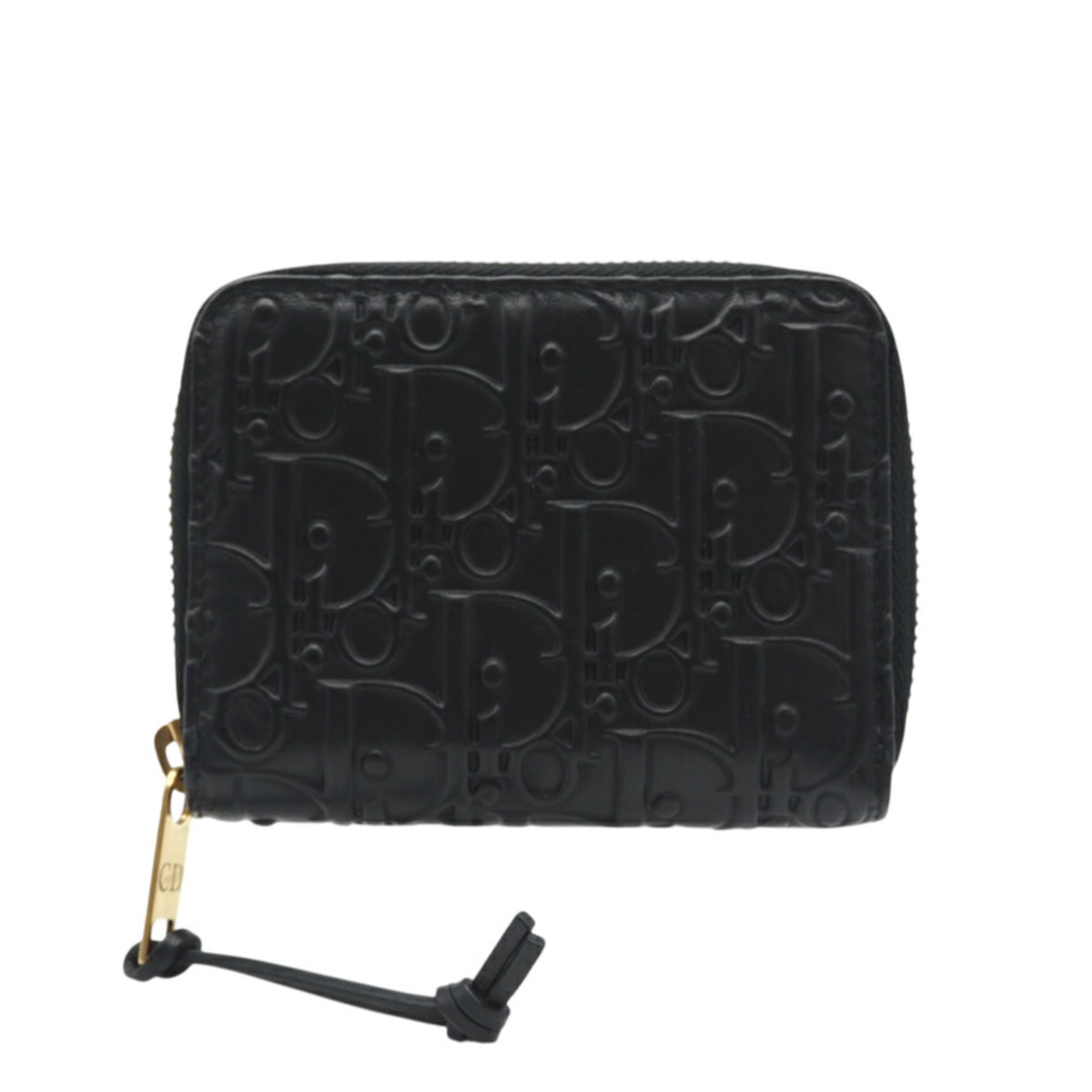 Christian Dior Black Leather Coin Purse/Coin Case (Pre-Owned)