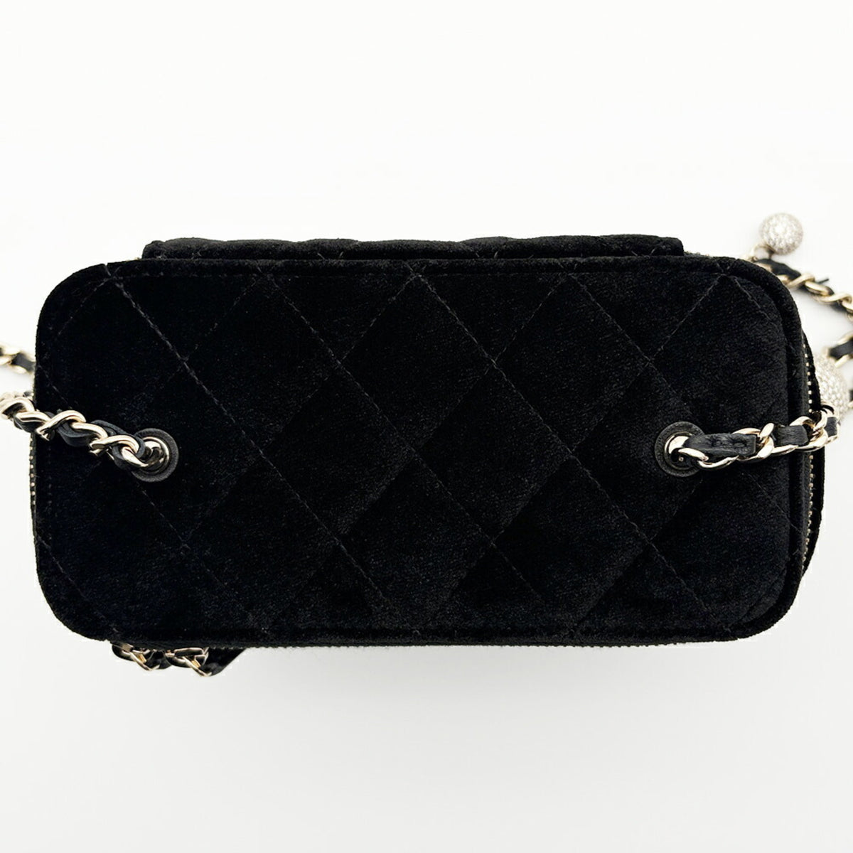 Chanel Black Leather Shoulder Bag Vanity Bag (Pre-Owned)