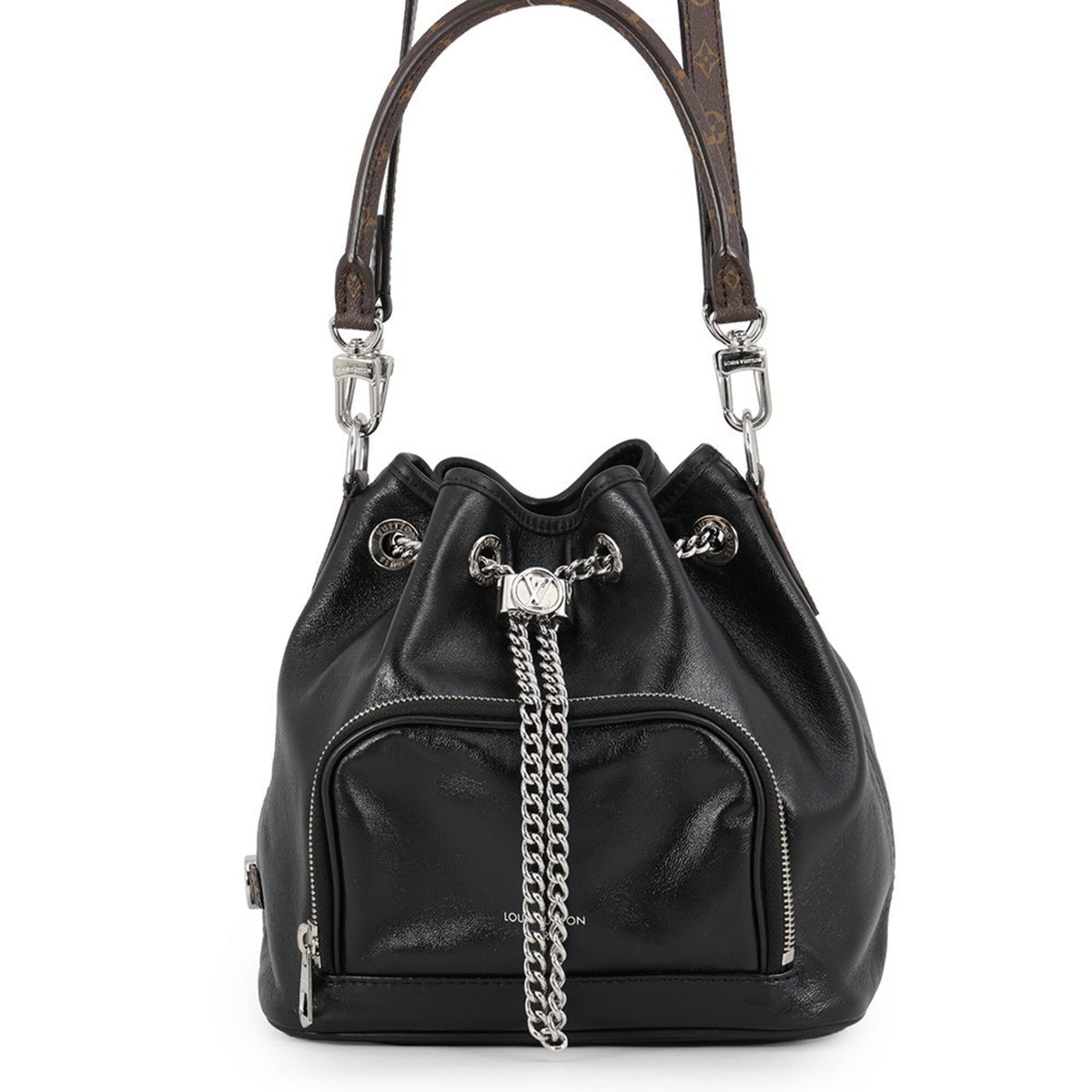 Louis Vuitton Black Noir Leather Handbag (Pre-Owned)