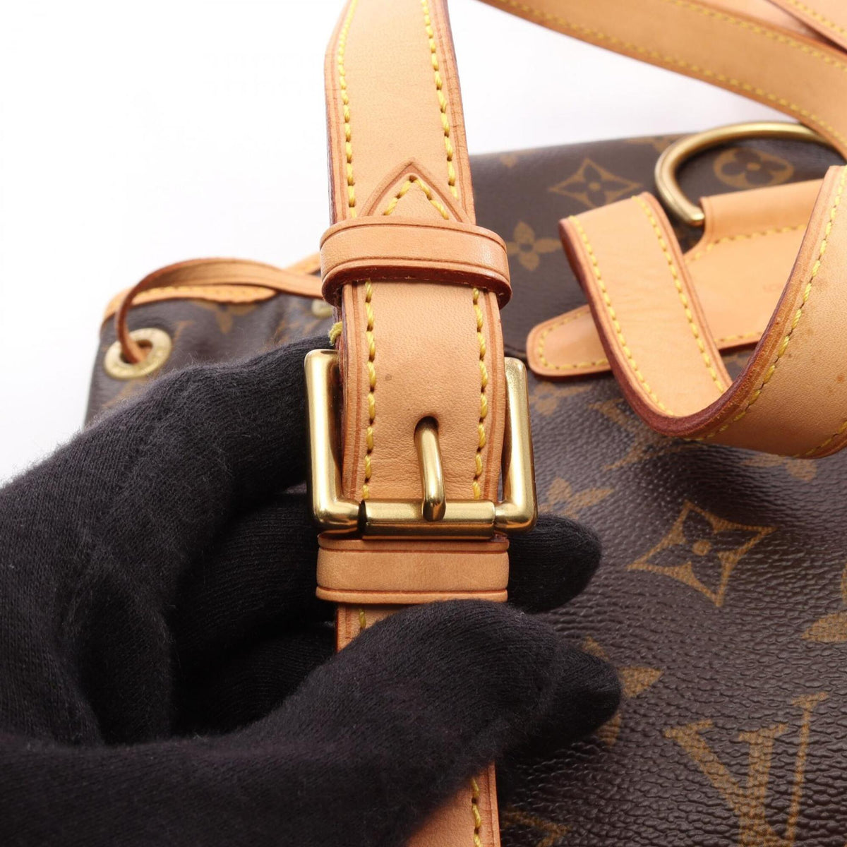 Louis Vuitton Brown Monogram Coated Canvas Leather Backpack (Pre-Owned)