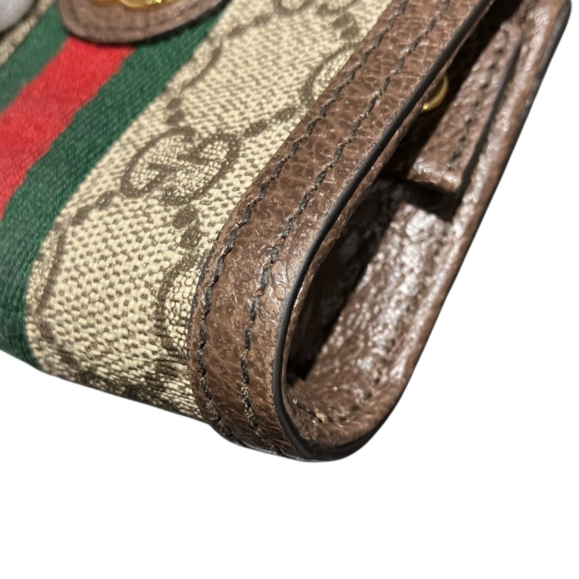 Gucci Beige Brown Gg Supreme Coin Purse/Coin Case (Pre-Owned)