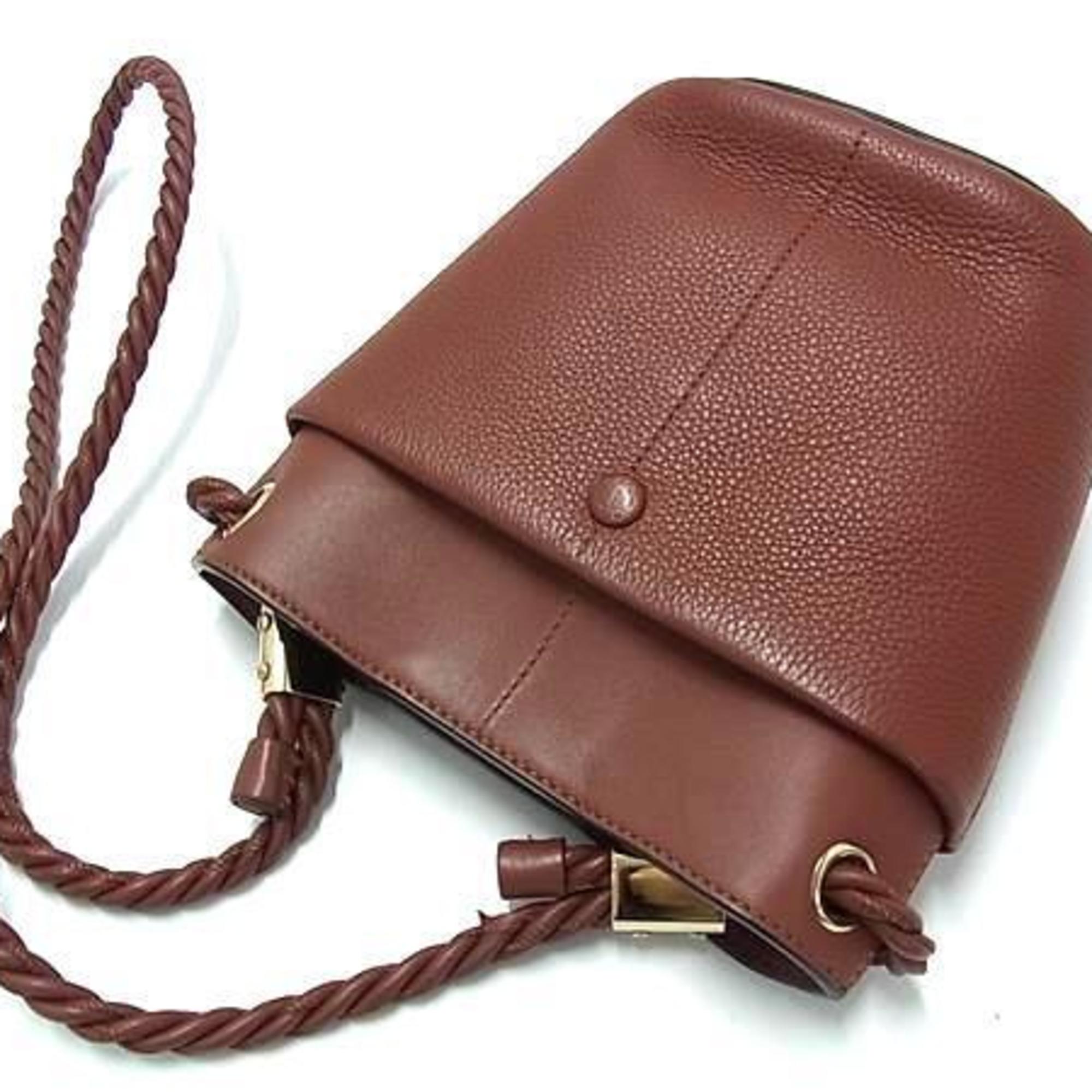 Chloé Brown Leather Handbag Shoulder Bag (Pre-Owned)