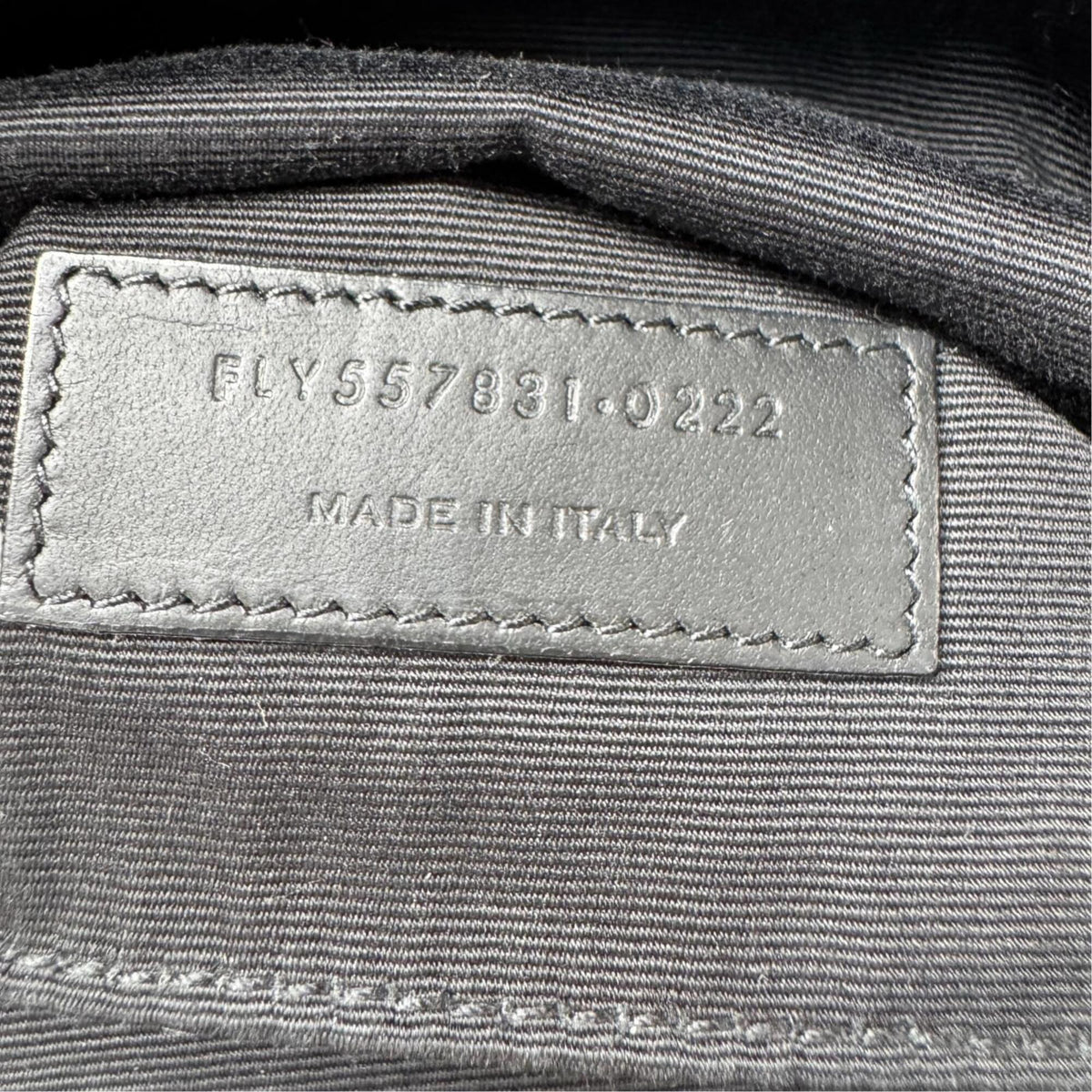 Saint Laurent Black Canvas Leather Pouch Sling Bag (Pre-Owned)