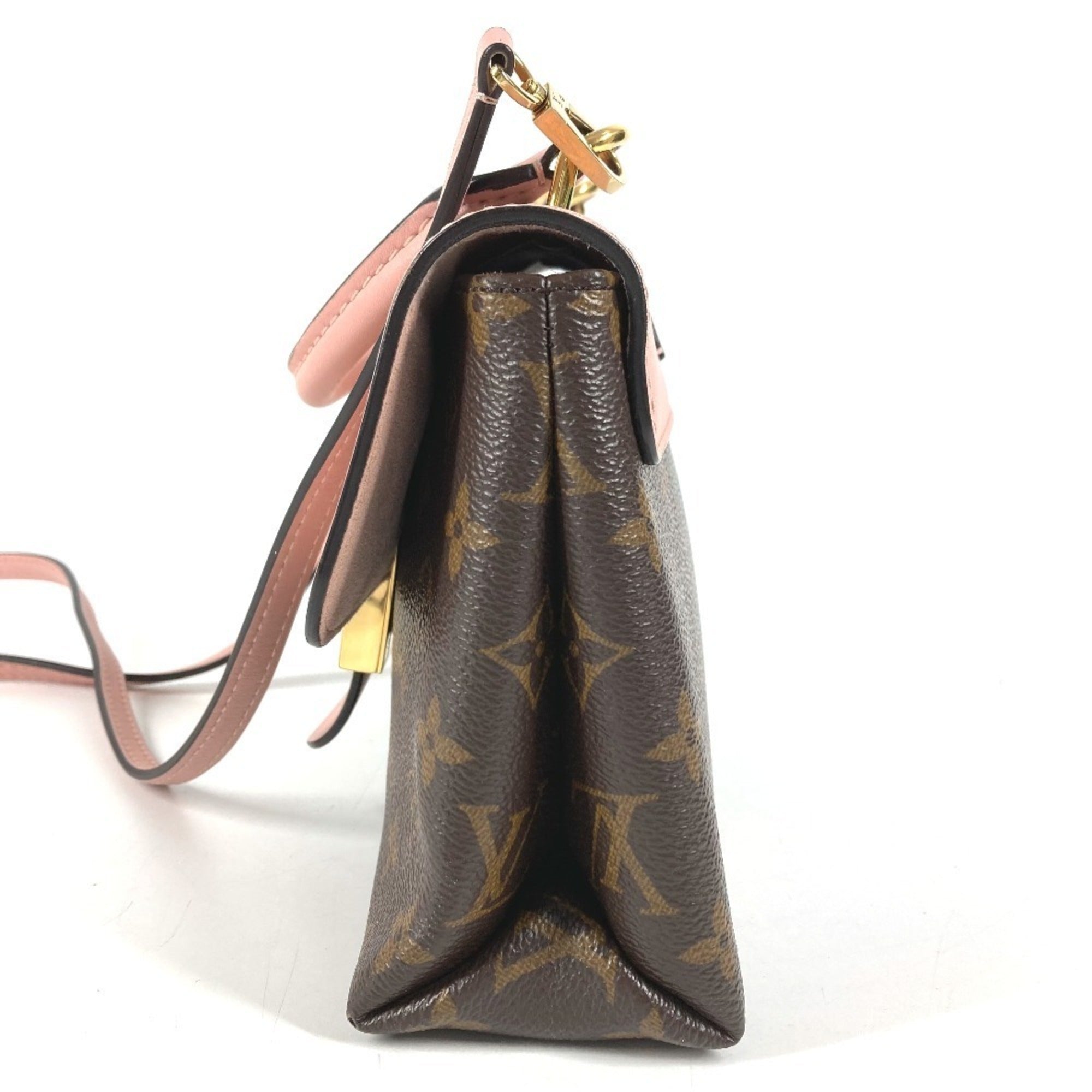 Louis Vuitton Monogram Brown Pink Rose Poudre Monogram Leather Handbag Shoulder Bag (Pre-Owned)