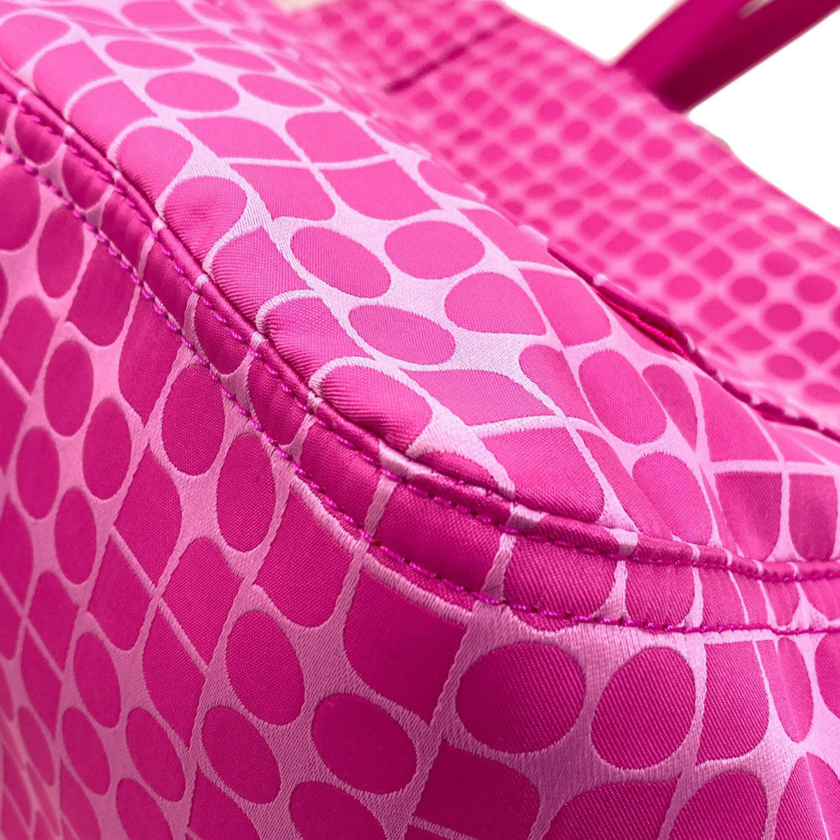 Kate Spade Pink Polyester Leather Tote Bag (Pre-Owned)