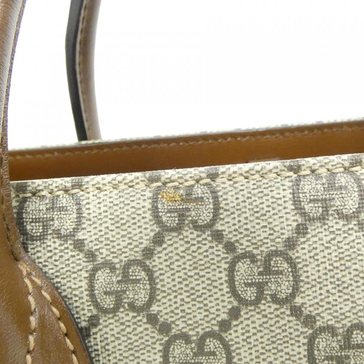 Gucci Beige Brown Gg Supreme Handbag (Pre-Owned)