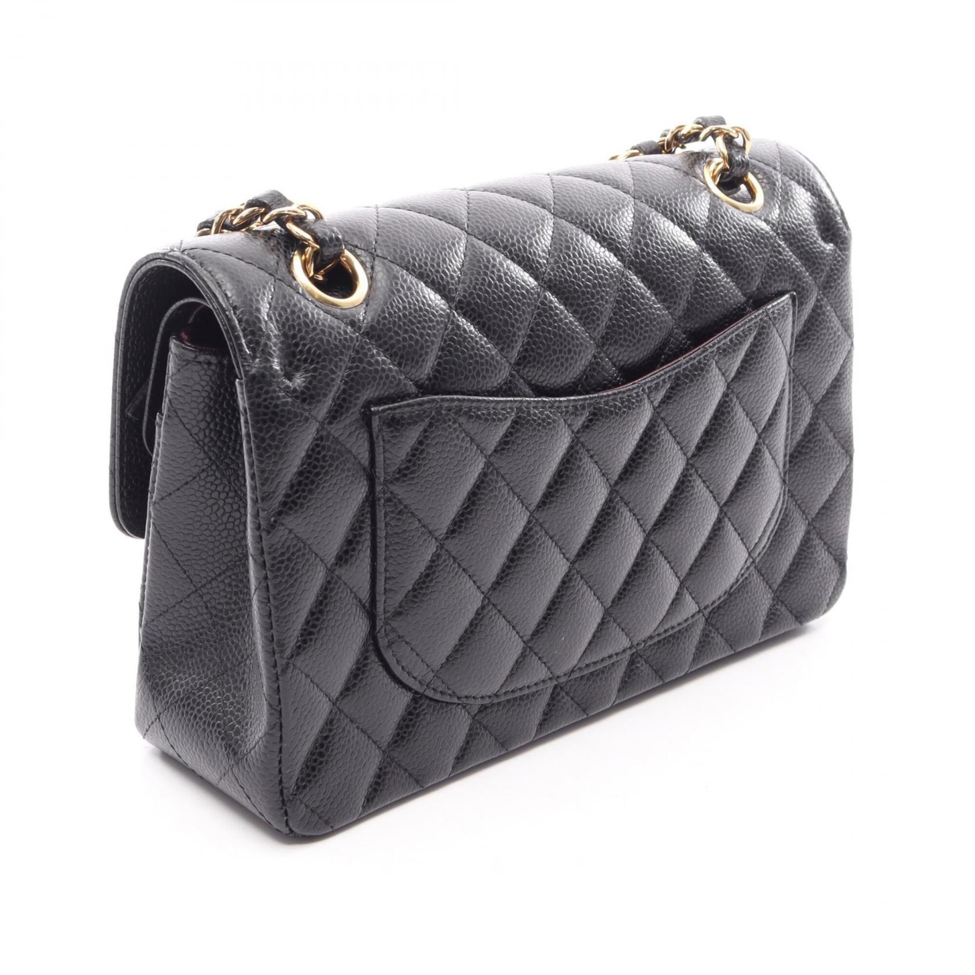 Chanel Black Grained Calfskin Handbag Shoulder Bag (Pre-Owned)