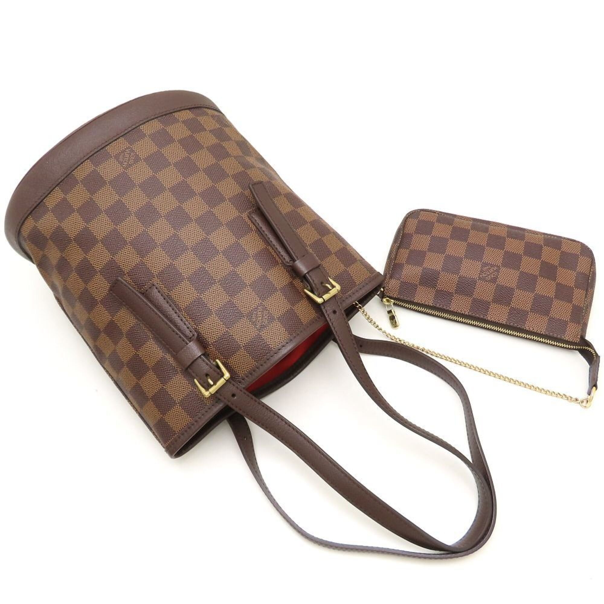 Louis Vuitton Ebene Damier Canvas Shoulder Bag (Pre-Owned)