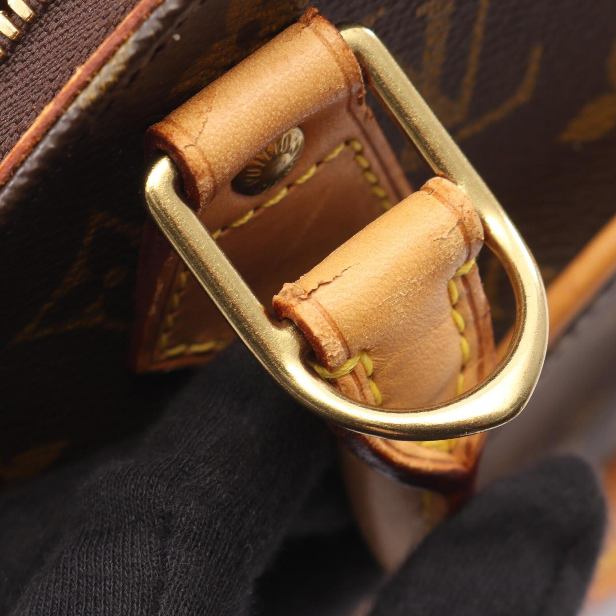 Louis Vuitton Monogram Brown Coated Canvas Handbag (Pre-Owned)