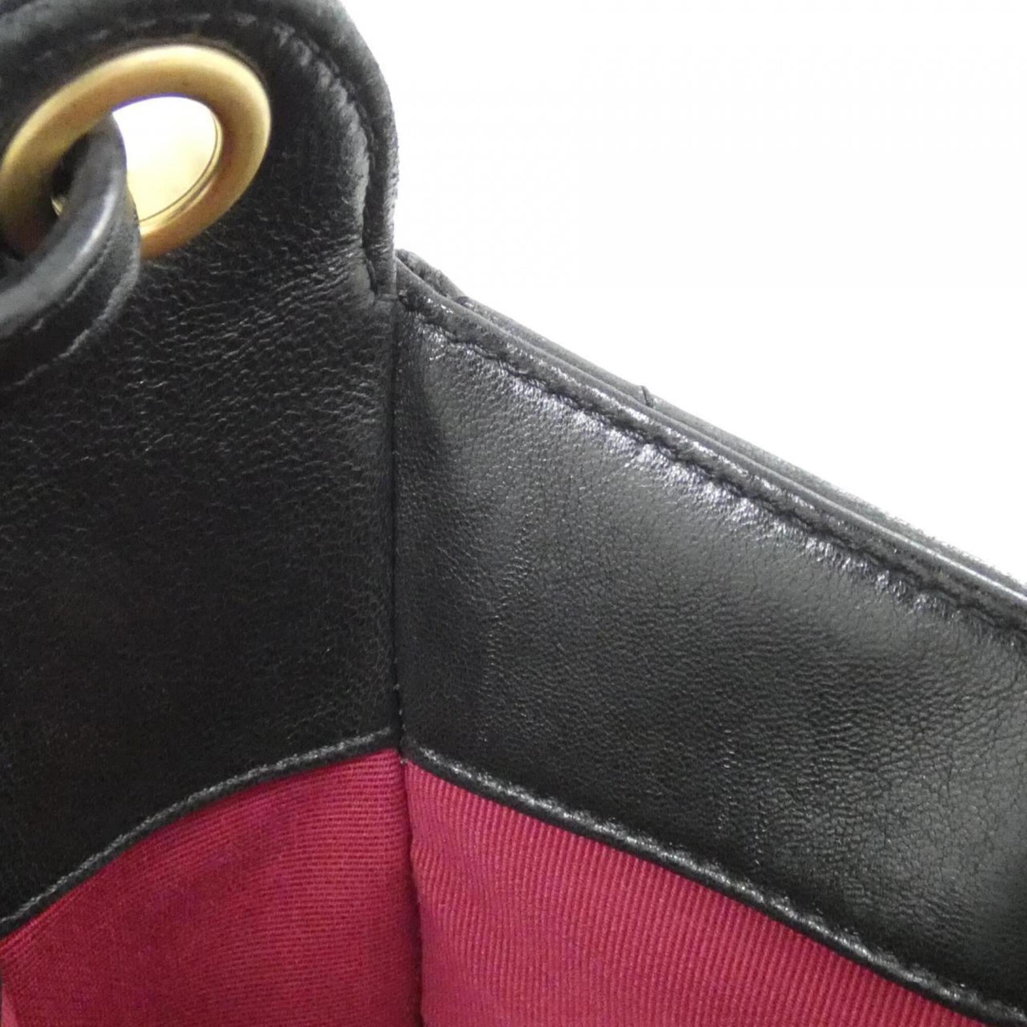 Chanel Black Leather Shoulder Bag (Pre-Owned)