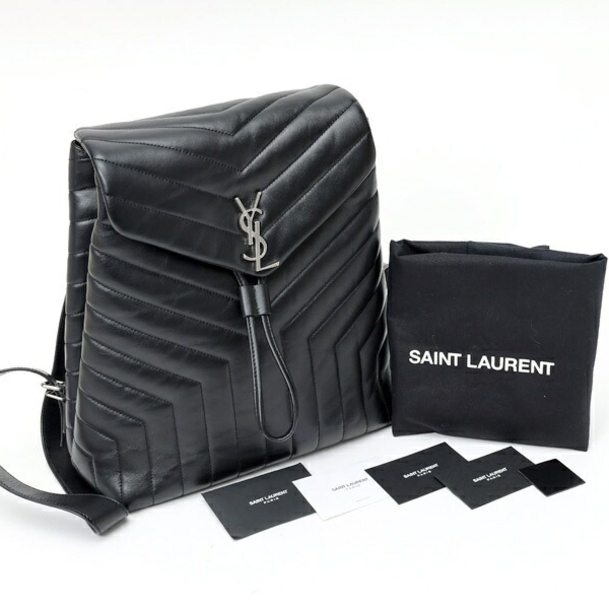 Saint Laurent Black Leather Backpack (Pre-Owned)