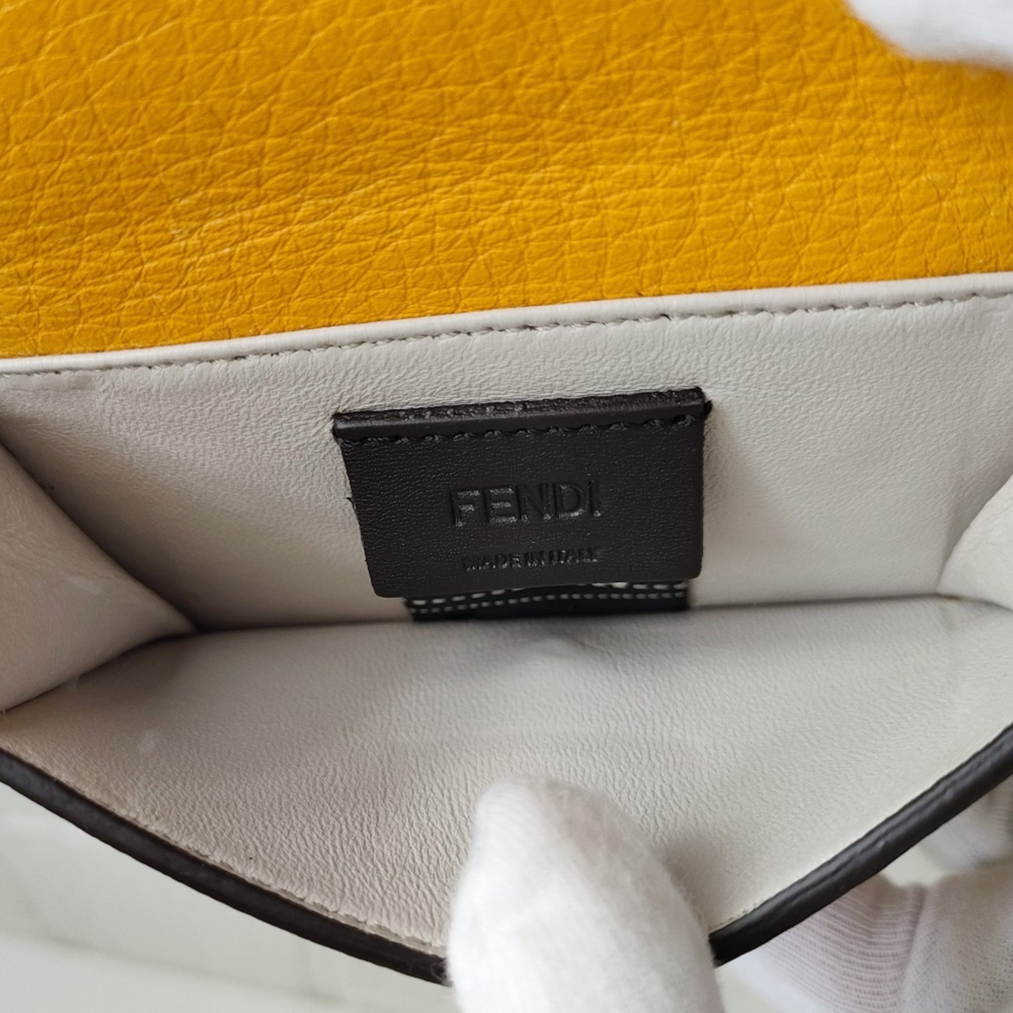 Fendi Yellow Leather Wallet (Bi-Fold) (Pre-Owned)