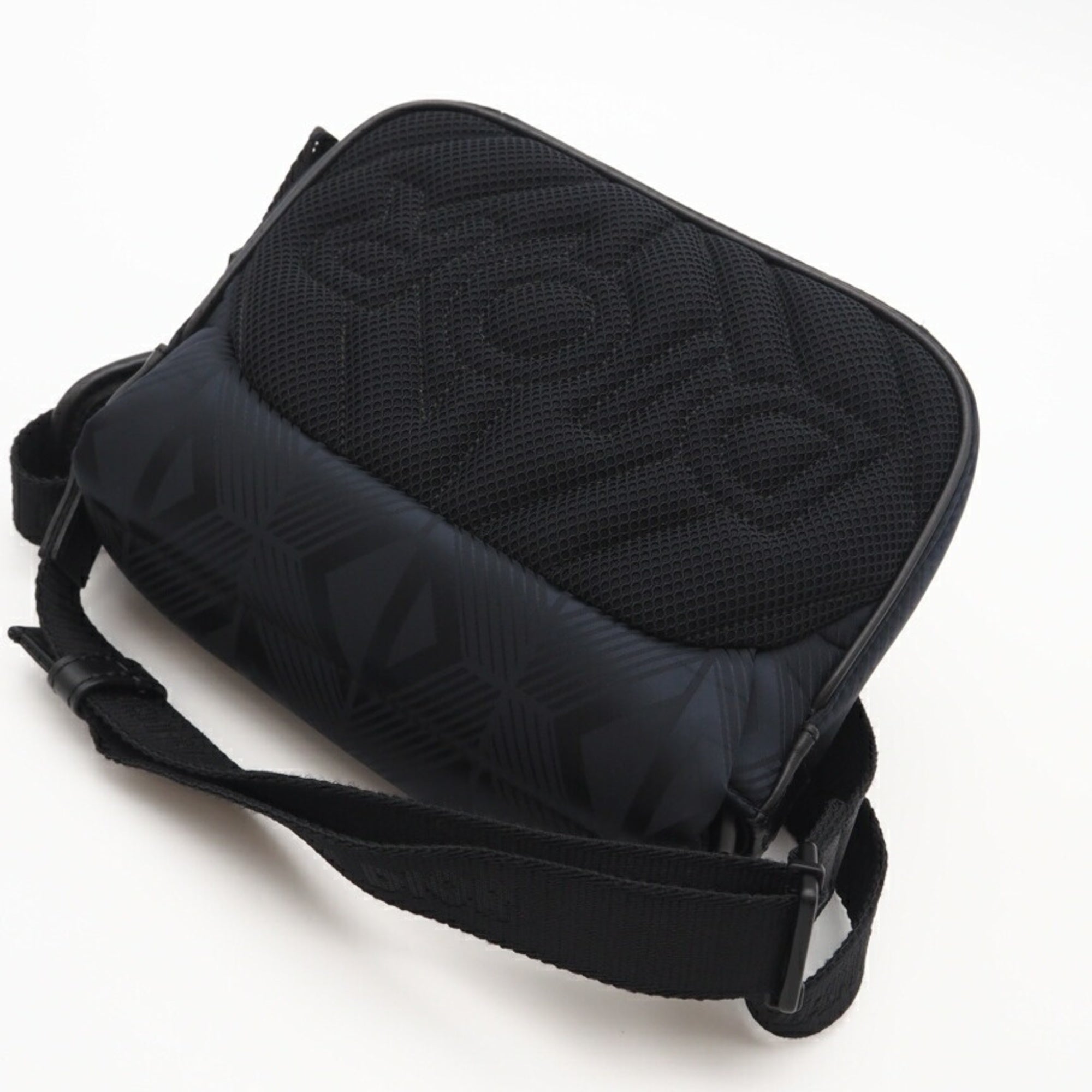 Christian Dior Navy Coated Canvas Shoulder Bag (Pre-Owned)