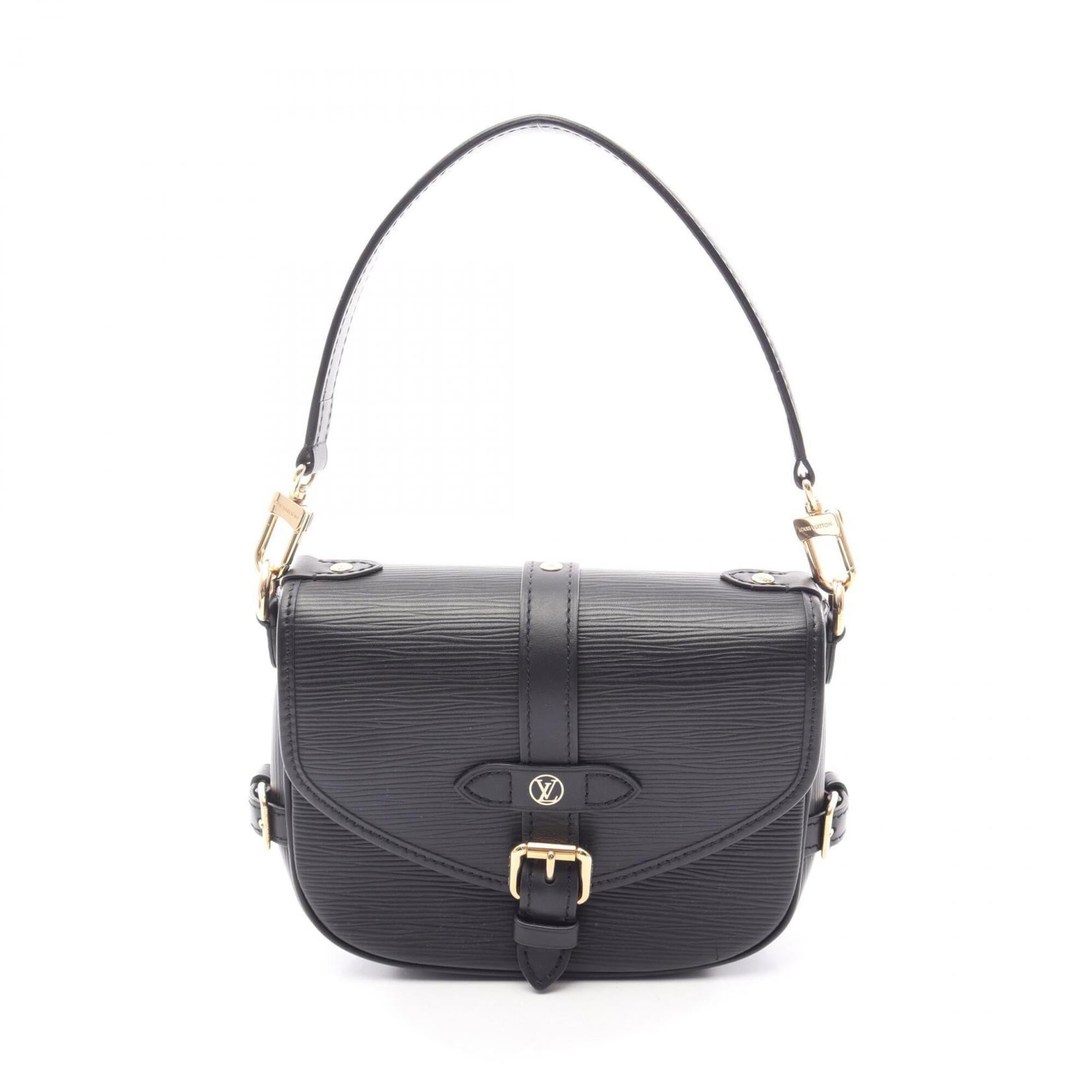 Louis Vuitton Black Leather Handbag (Pre-Owned)