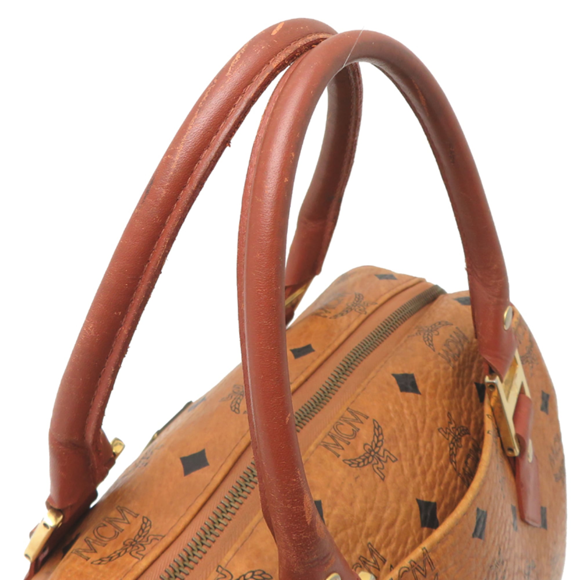 Mcm Brown Pvc Boston Bag (Pre-Owned)