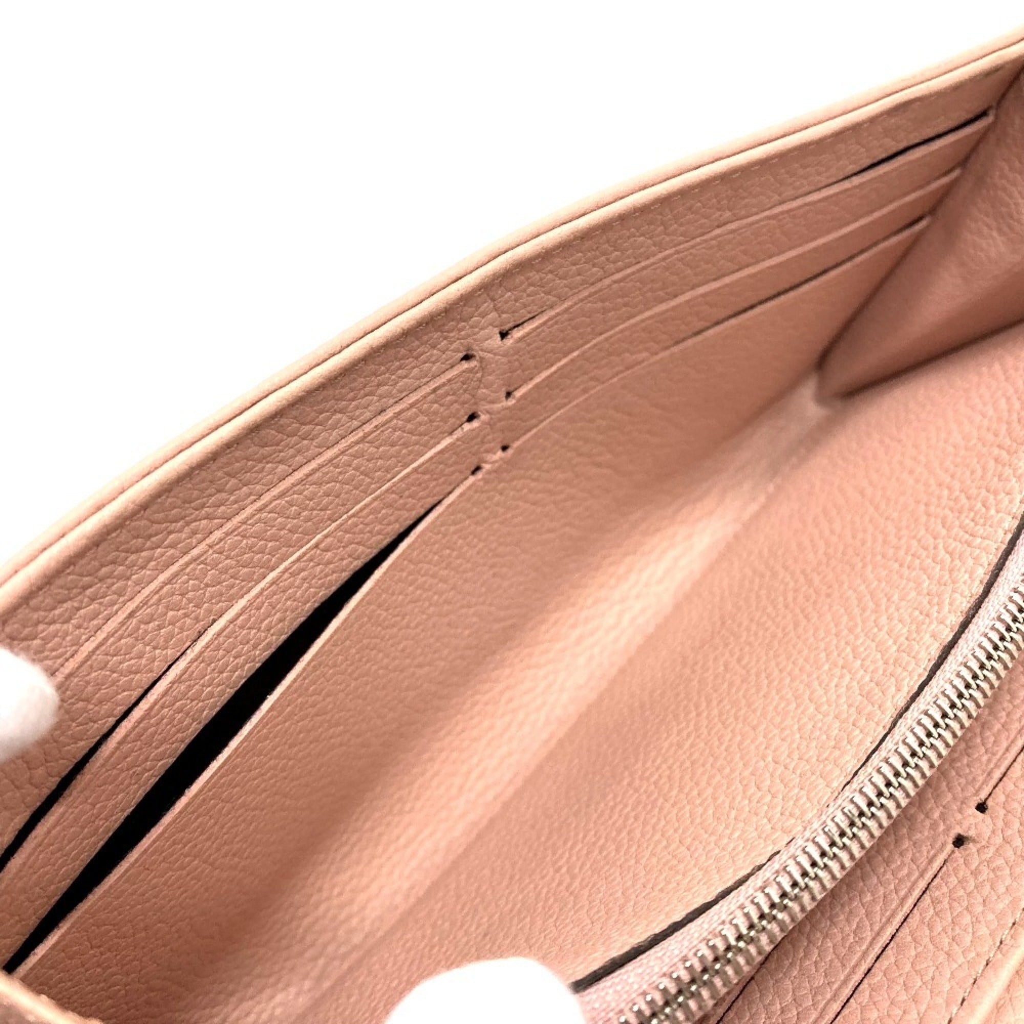 Louis Vuitton Magnolia Pink Mahina Leather Long Wallet (Bi-Fold) (Pre-Owned)