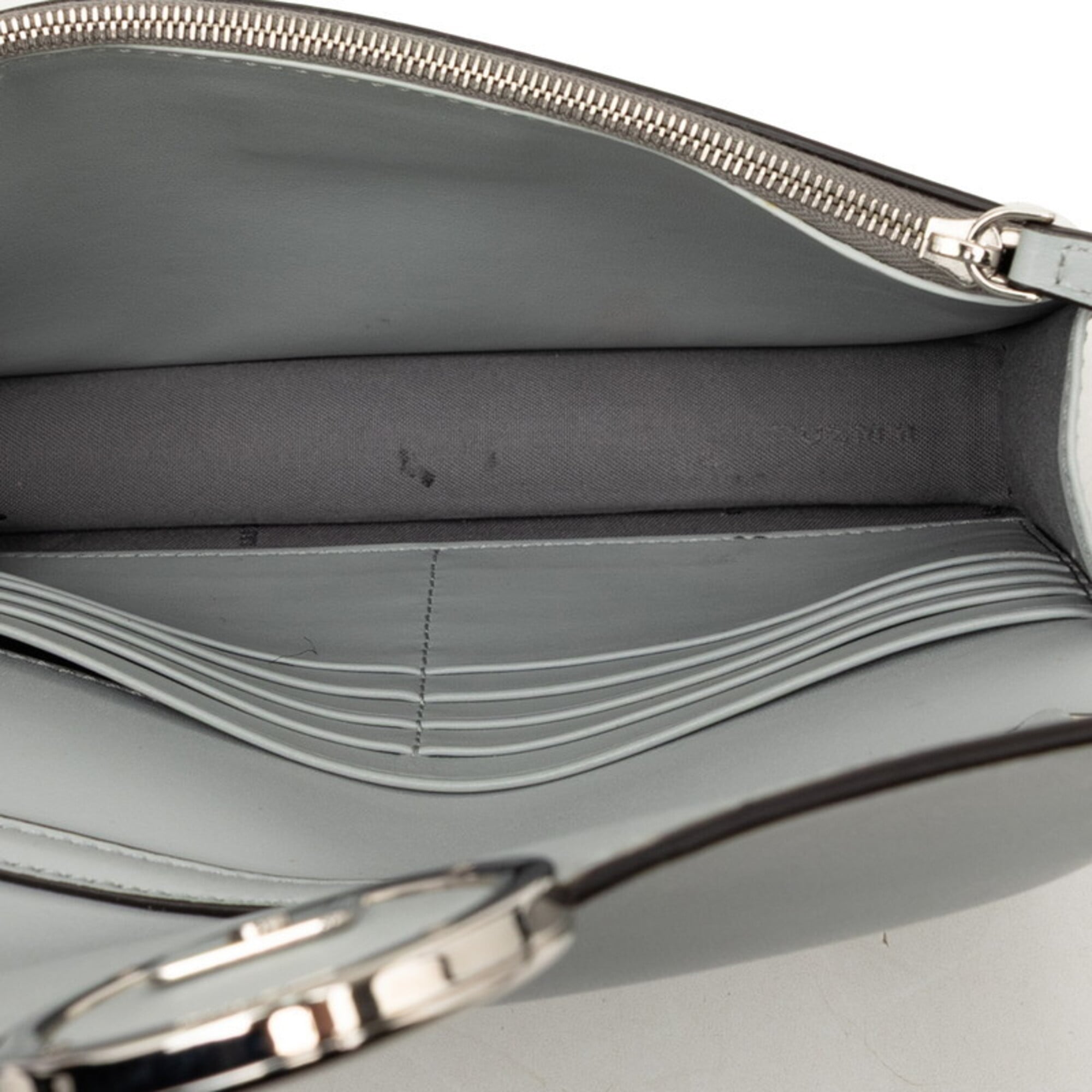 Fendi Gray Leather Pvc Shoulder Bag (Pre-Owned)