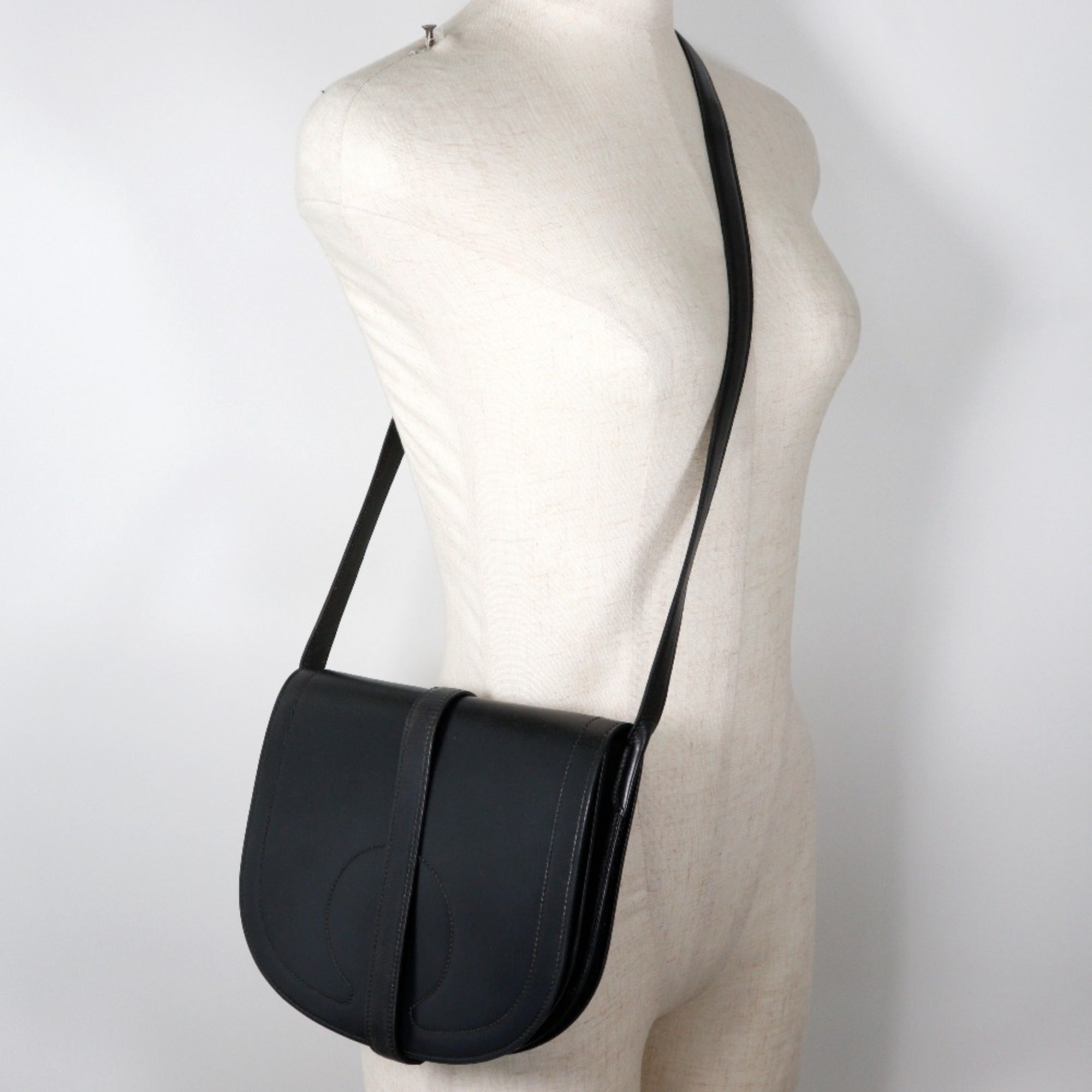 Hermes Box Calf Leather Shoulder Bag (Pre-Owned)