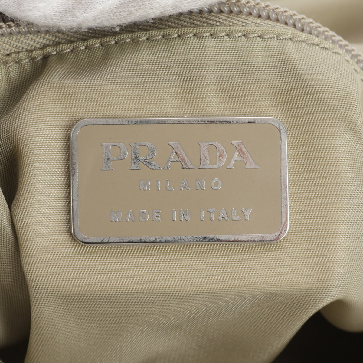 Prada Khaki Handbag Shoulder Bag (Pre-Owned)