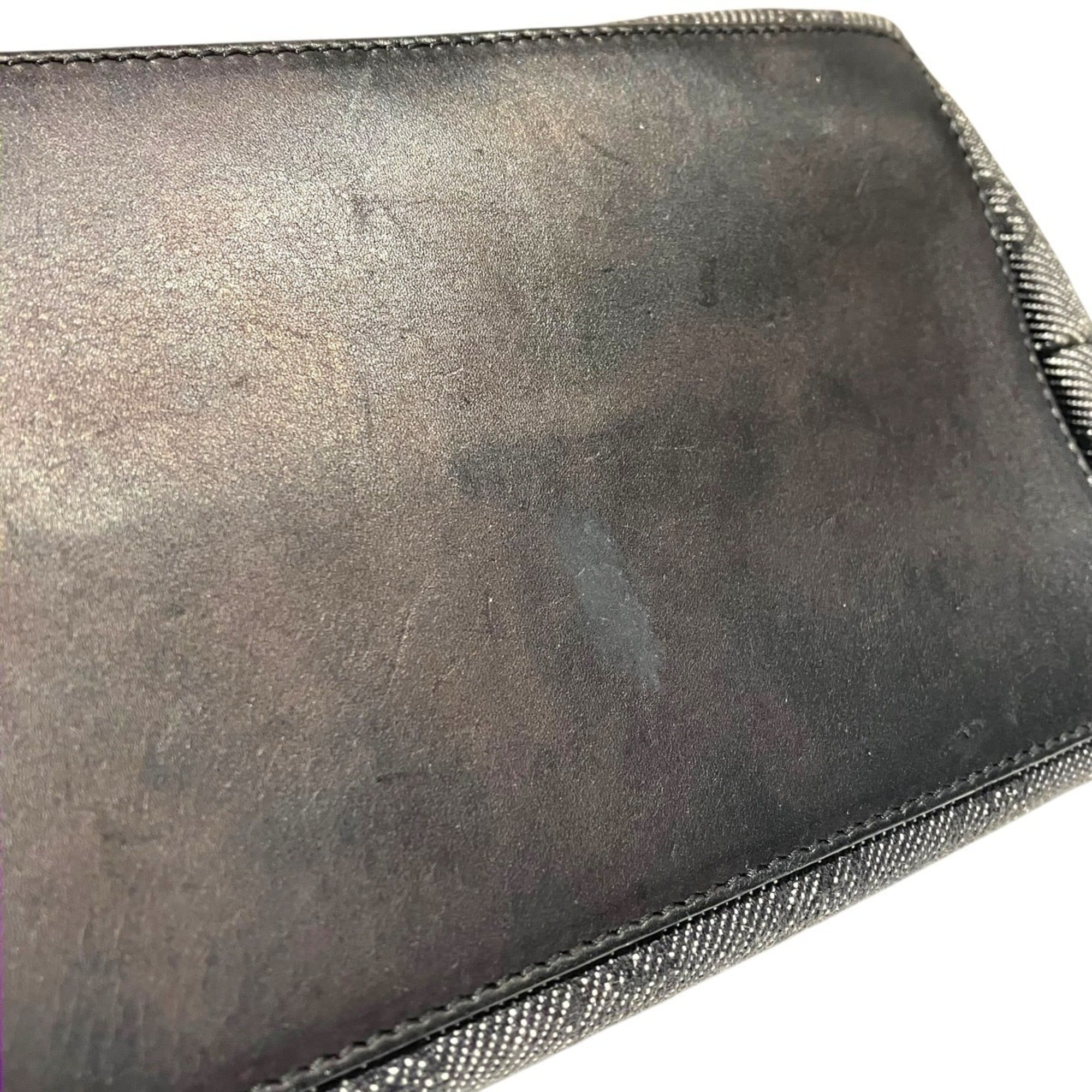 Gucci Gray Canvas Leather Shoulder Bag (Pre-Owned)