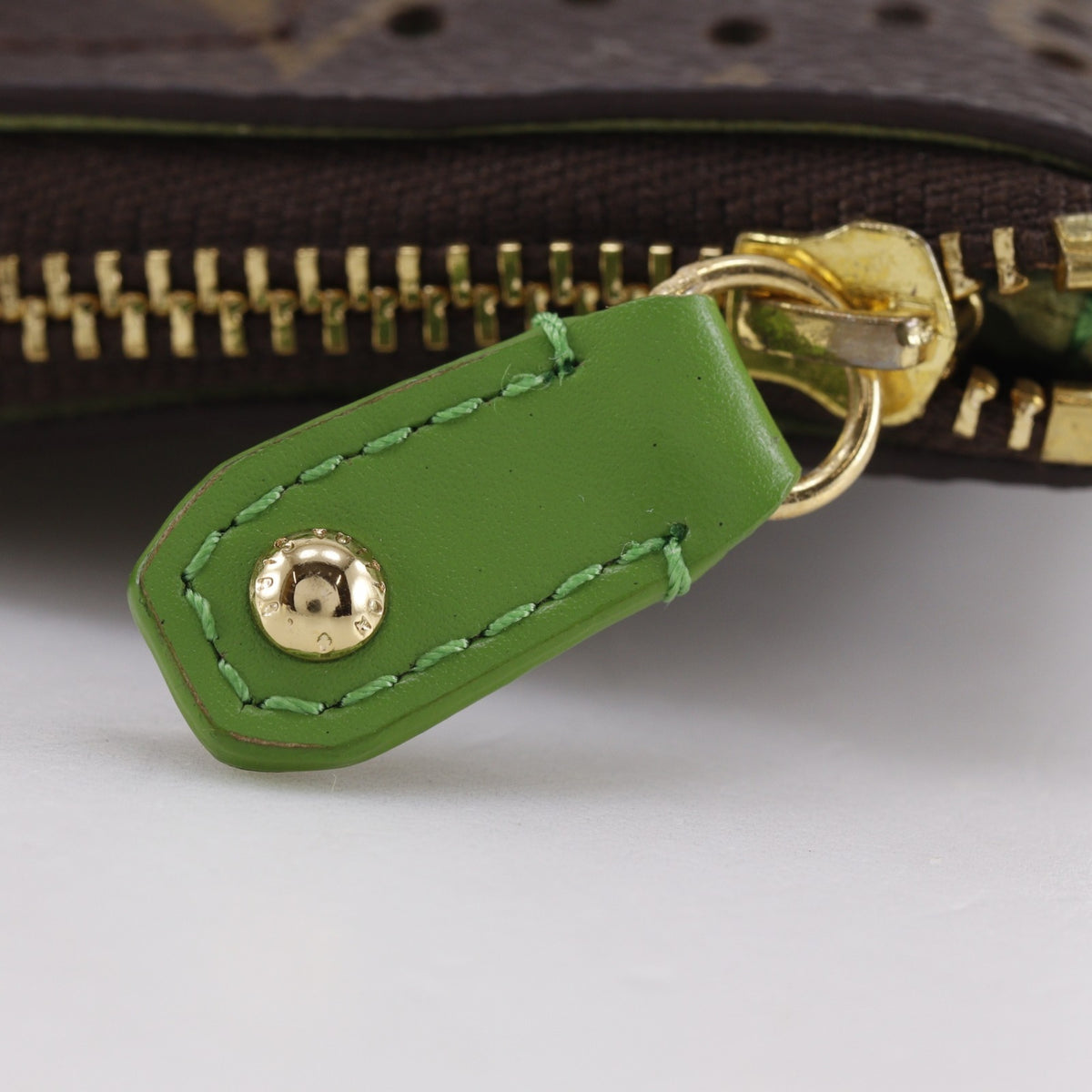Louis Vuitton Brown Monogram Vert Monogram Pochette Pouch (Pre-Owned)