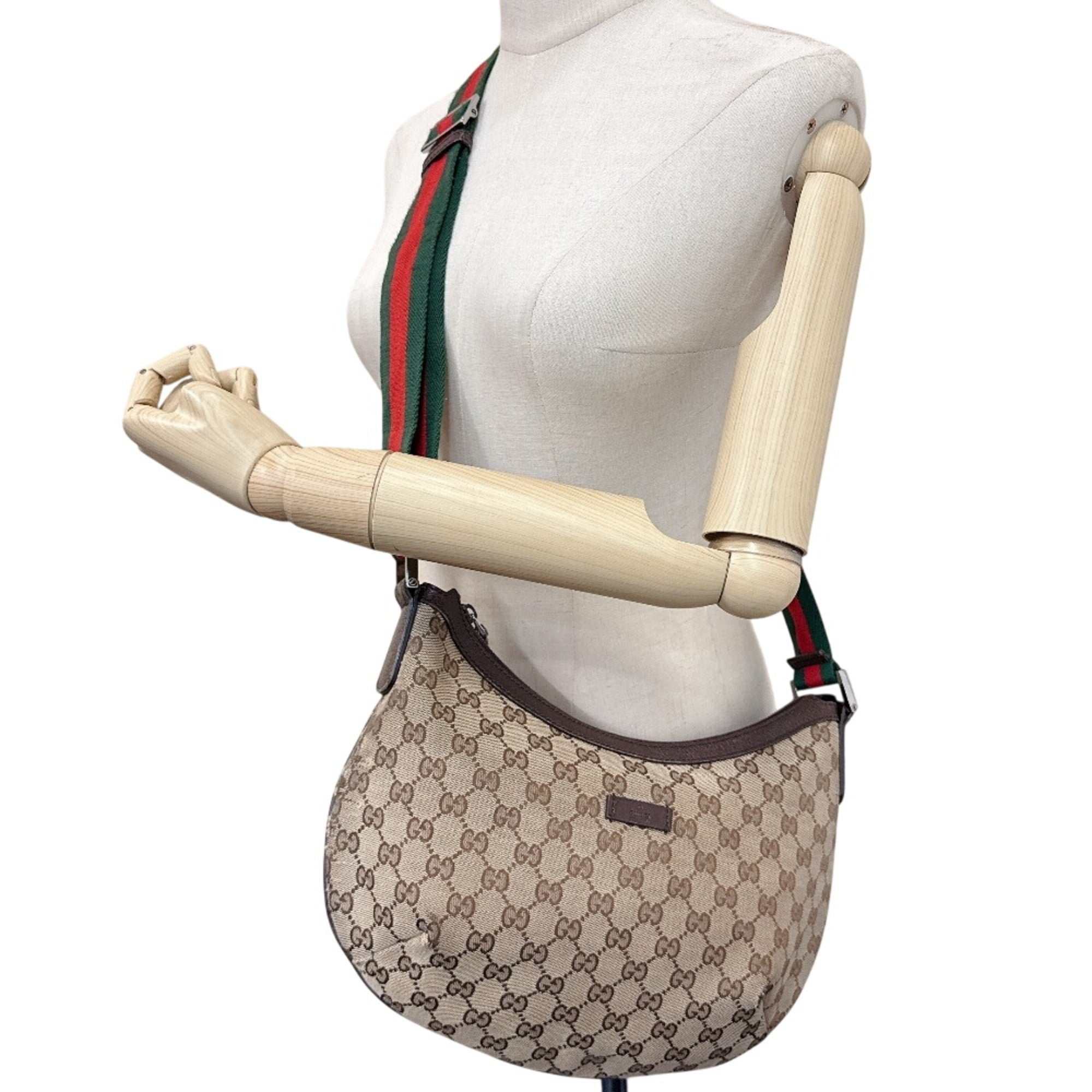 Gucci Sherry Line Brown Gg Canvas Shoulder Bag (Pre-Owned)