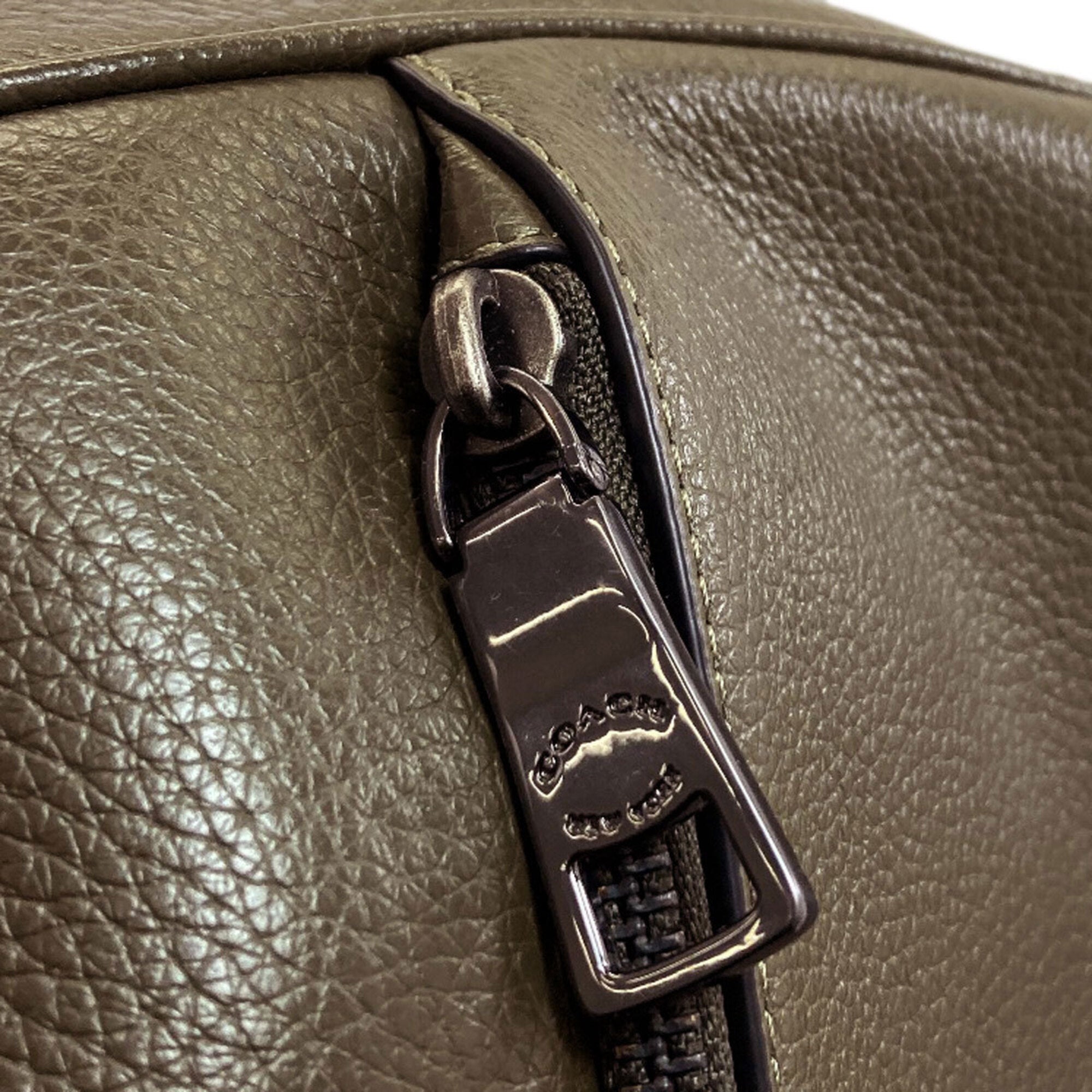 Coach Khaki Leather Backpack (Pre-Owned)