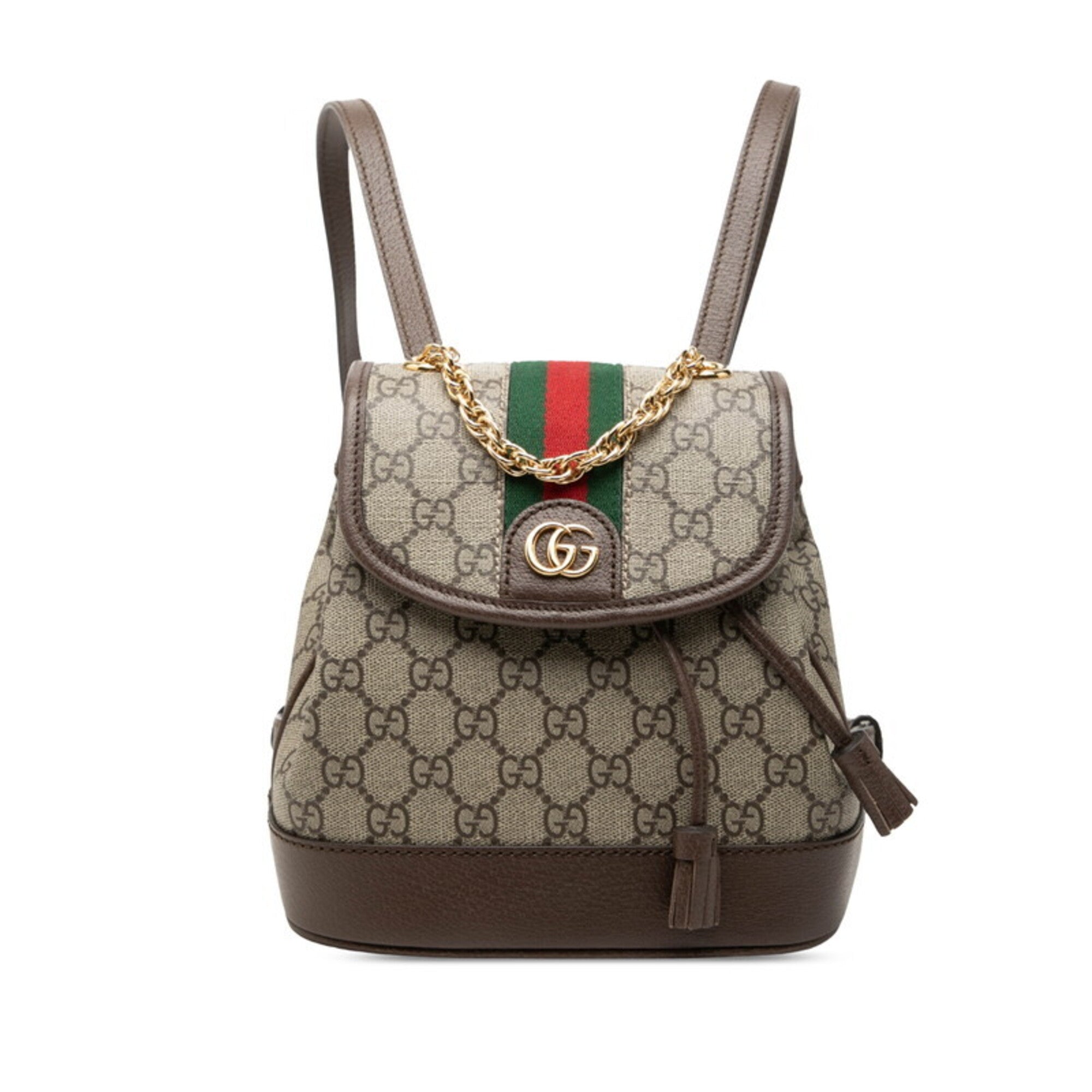 Gucci Beige Brown Gg Supreme Backpack (Pre-Owned)