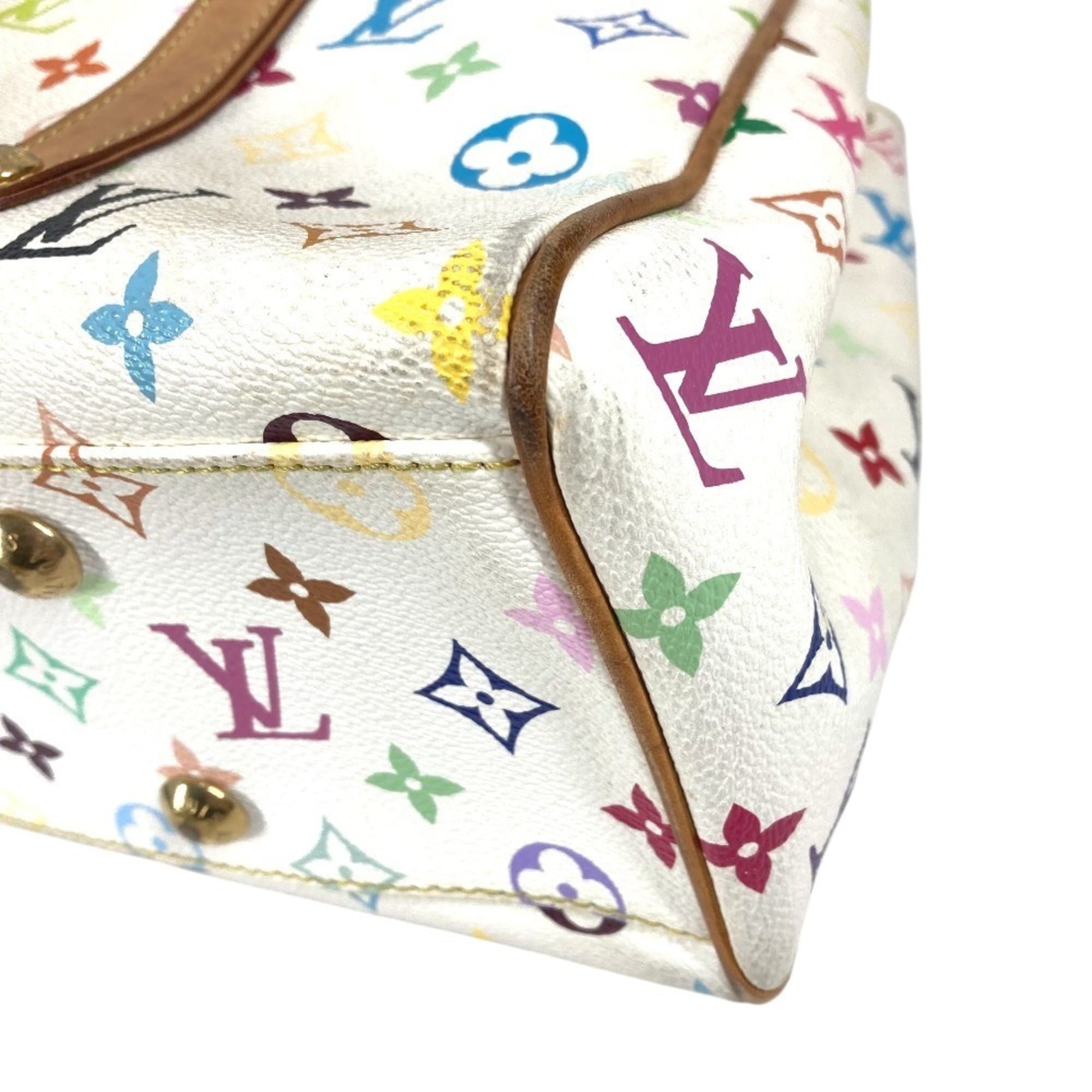 Louis Vuitton Blanc White Monogram Multicolore Shoulder Bag Tote Bag (Pre-Owned)