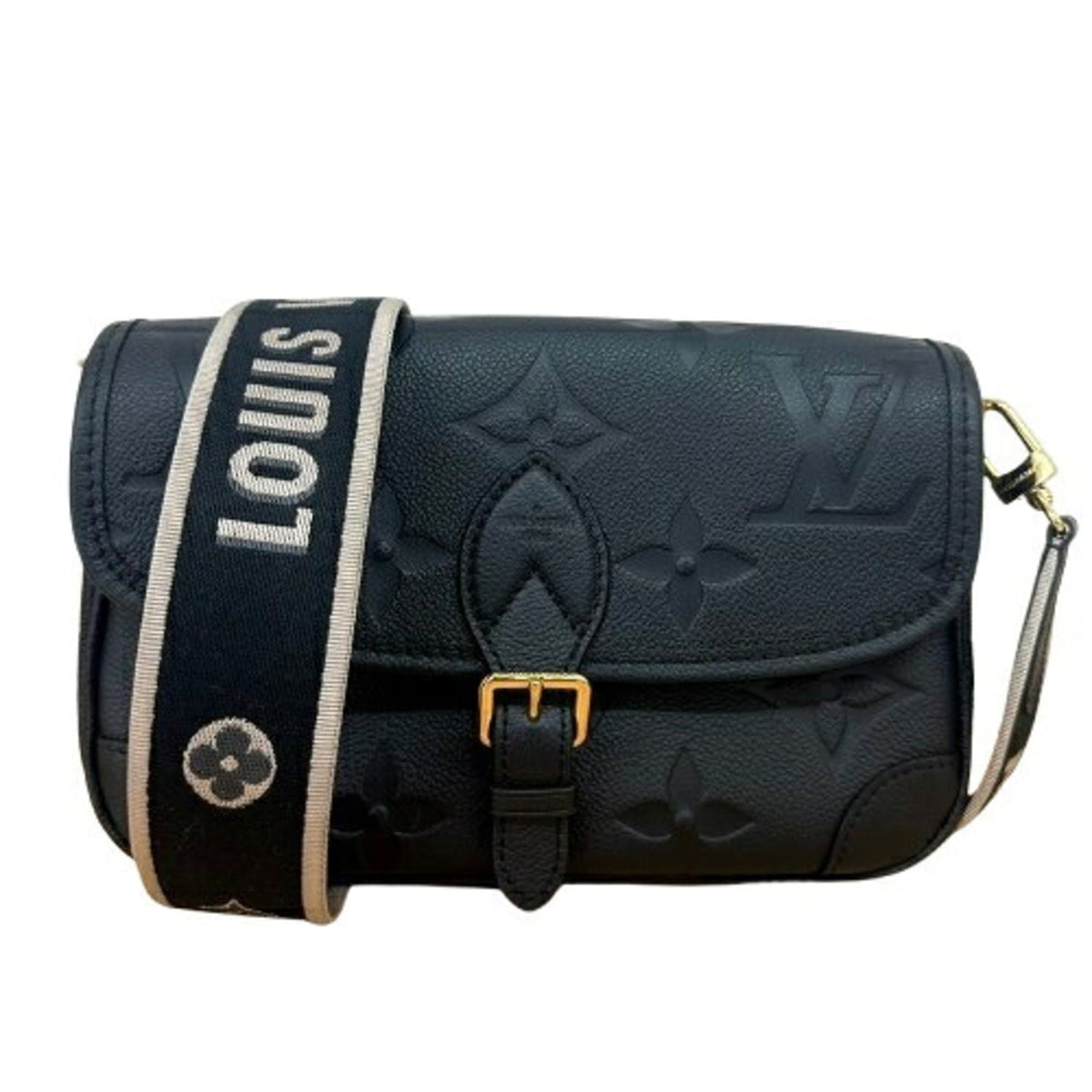 Louis Vuitton Monogram Empreinte Black Leather Shoulder Bag (Pre-Owned)